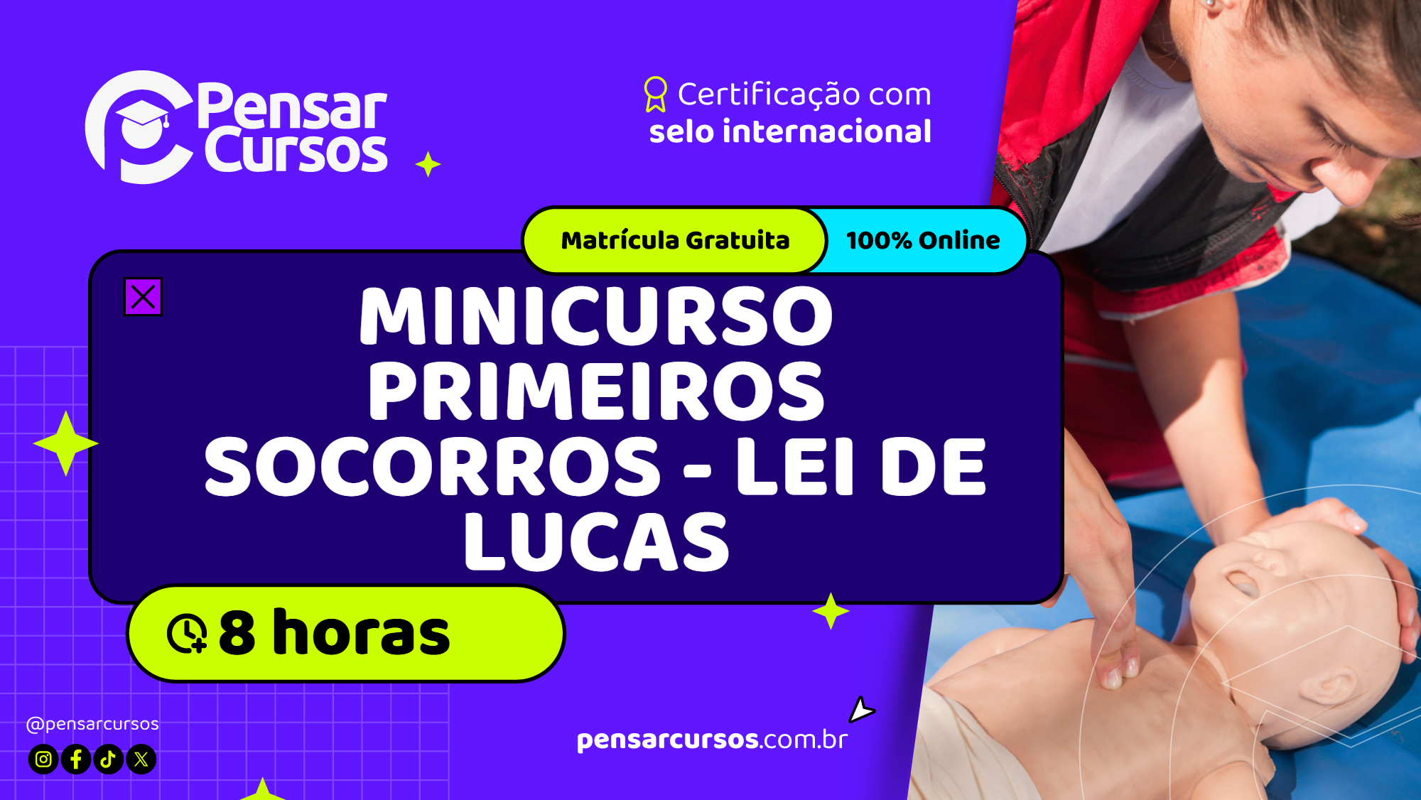 Minicurso Primeiros Socorros - Lei de Lucas