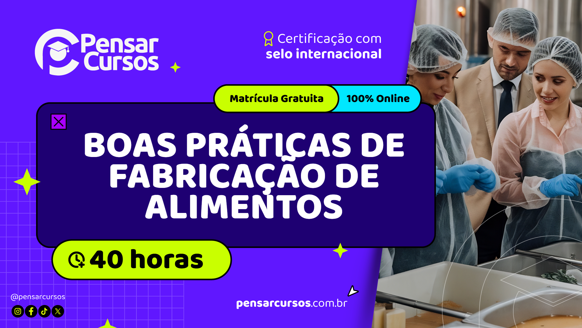 Curso Boas Práticas de Fabricação de Alimentos