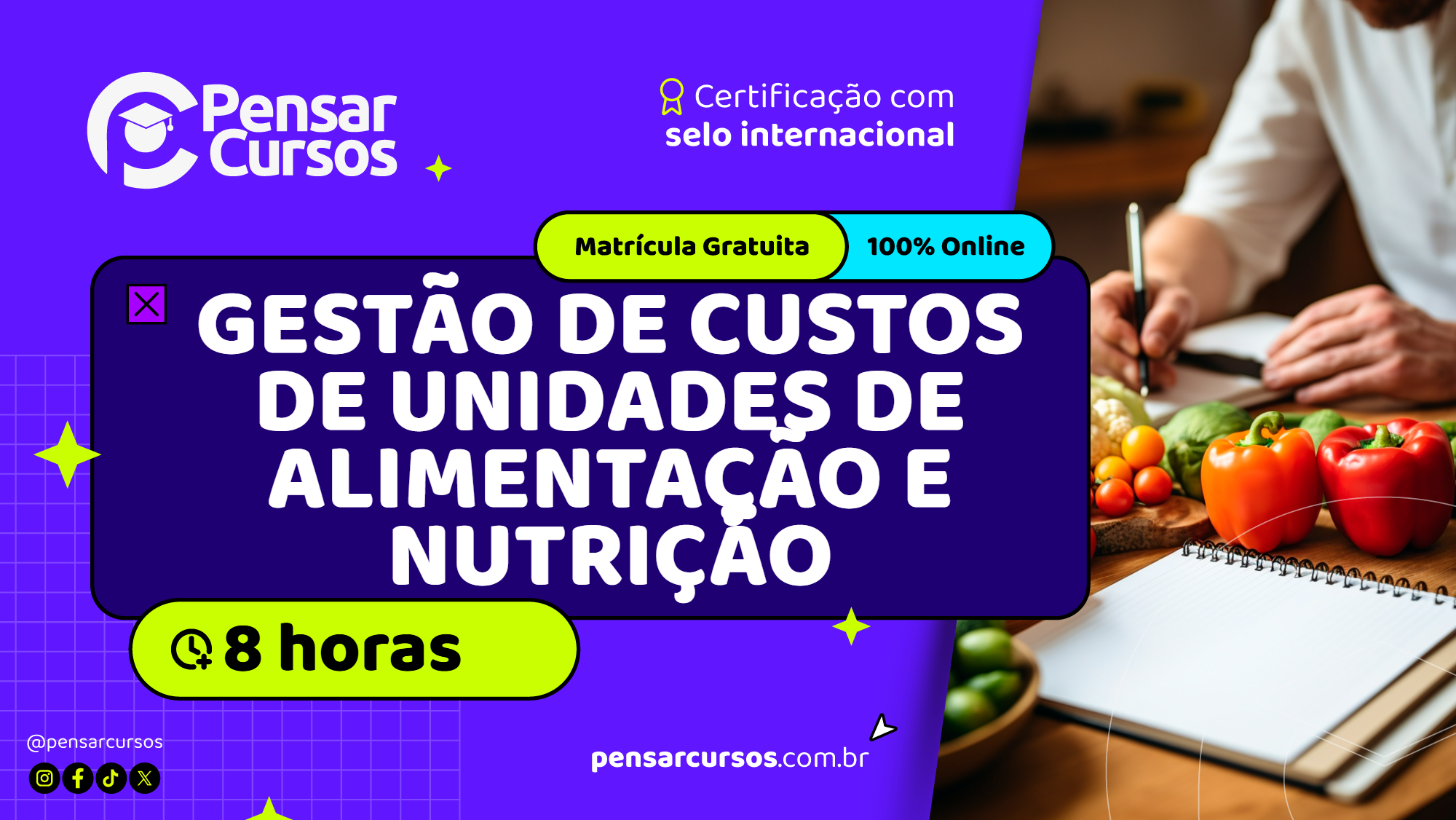Minicurso Gestão de Custos de Unidades de Alimentação e Nutrição