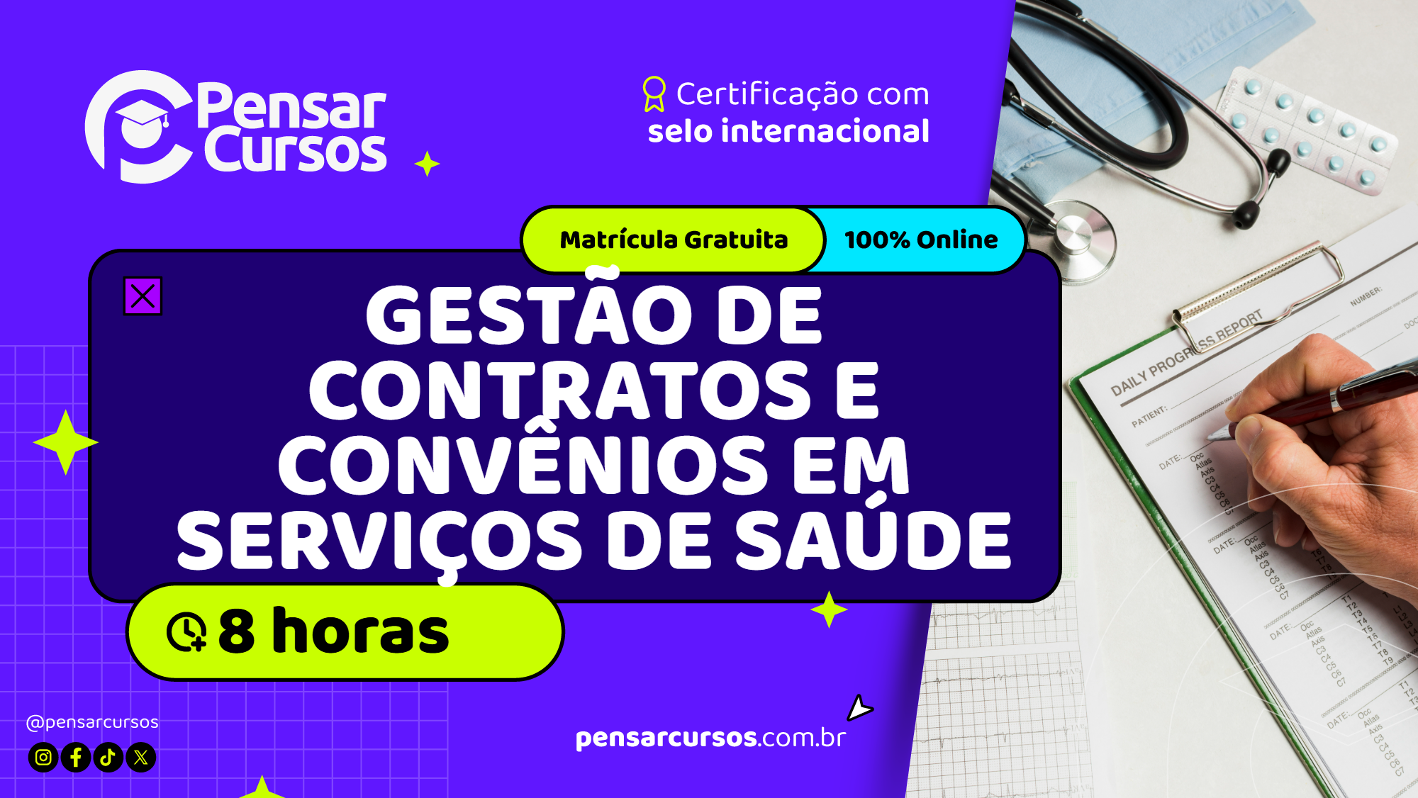 Minicurso Gestão de Contratos e Convênios em Serviços de Saúde 
