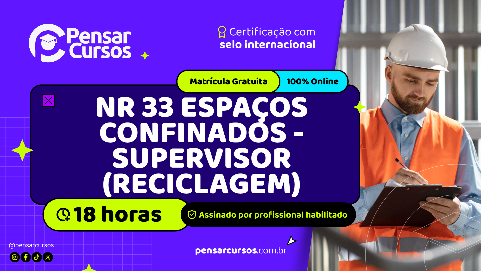NR 33 Espaços Confinados - Supervisor (Reciclagem)