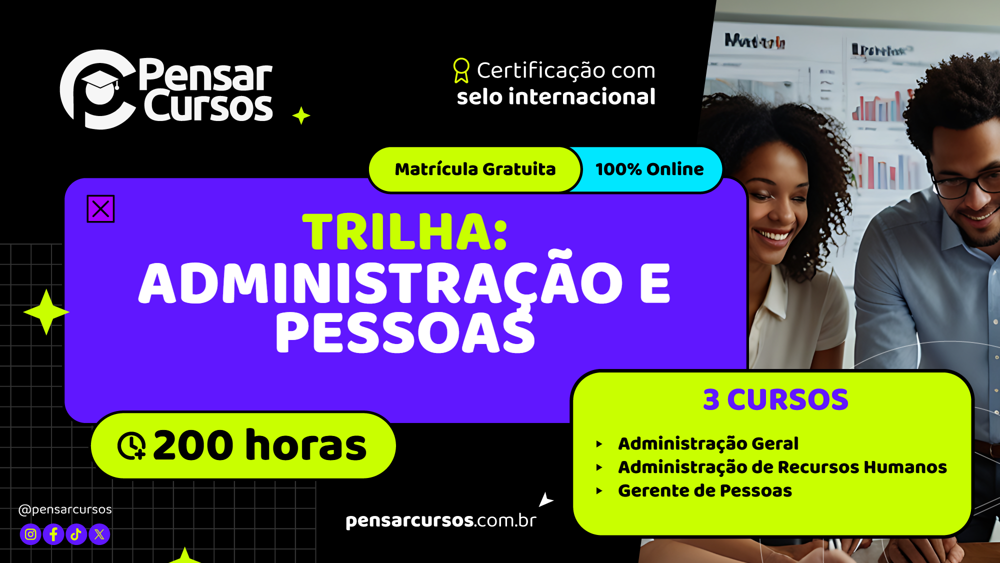 Trilha Administração e Pessoas - Administração Geral + Administração de Recursos Humanos + Gerente de Pessoas