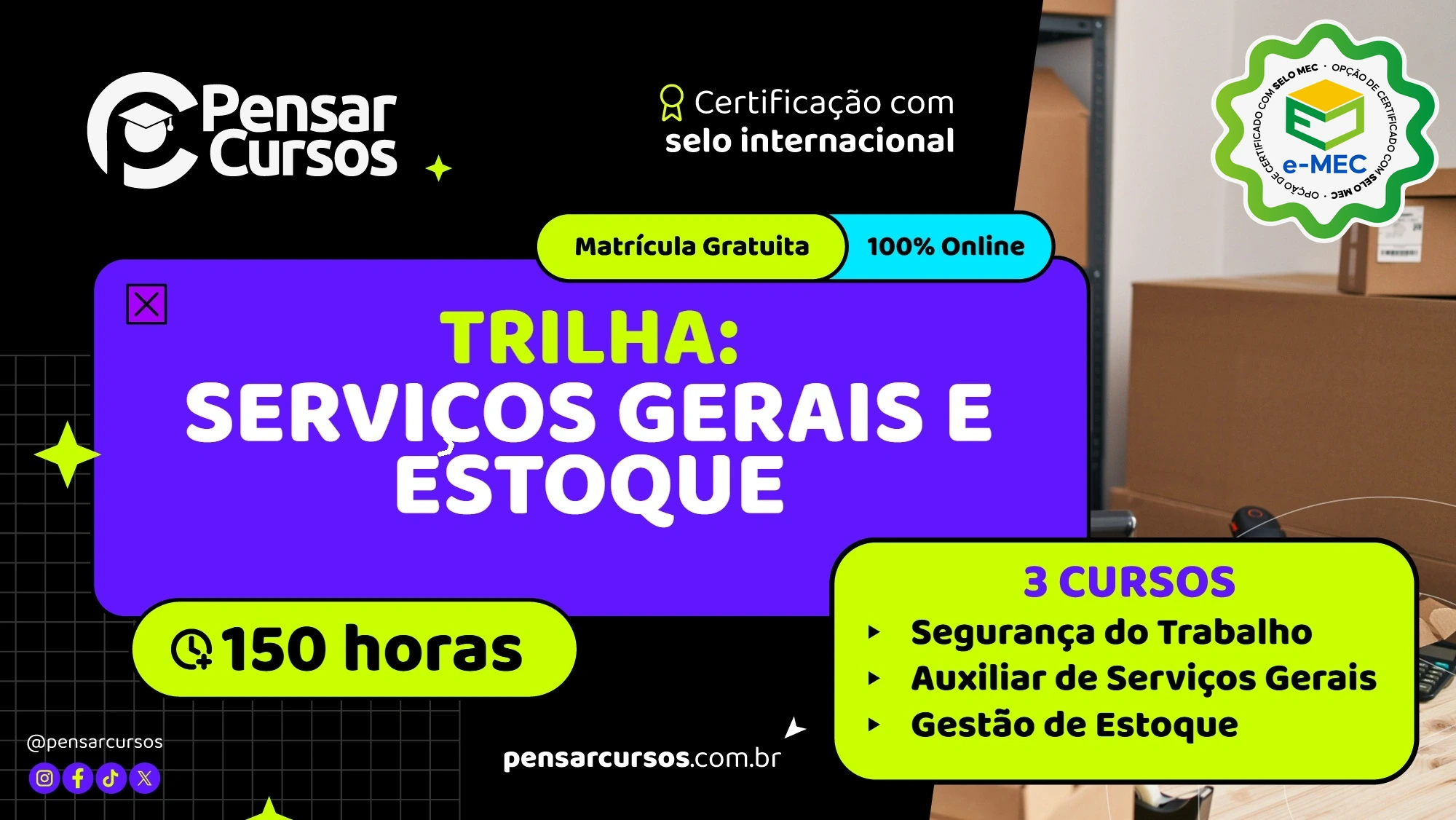 Trilha Serviços Gerais e Estoque