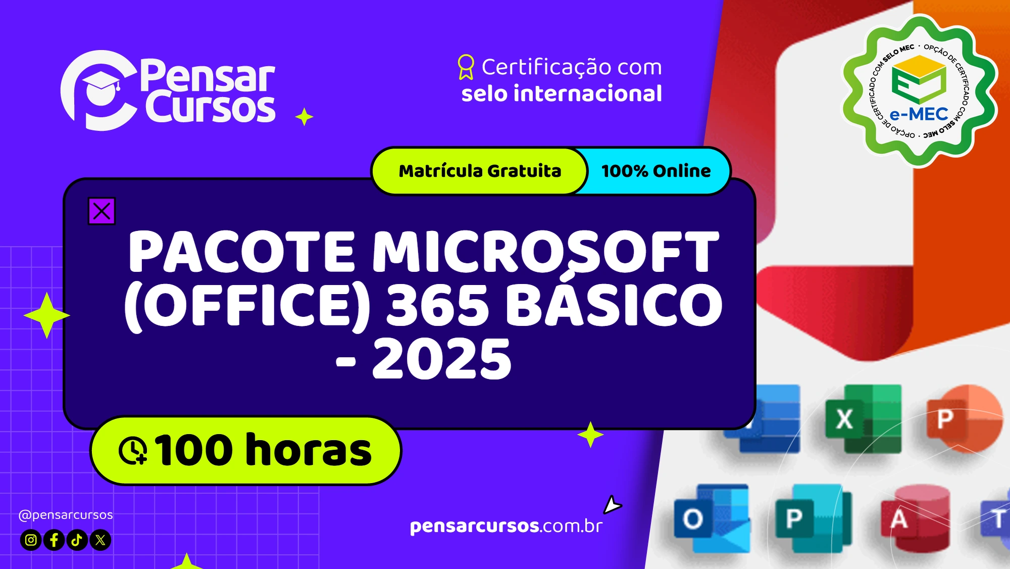 Pacote Microsoft (Office) 365 Básico - 2025