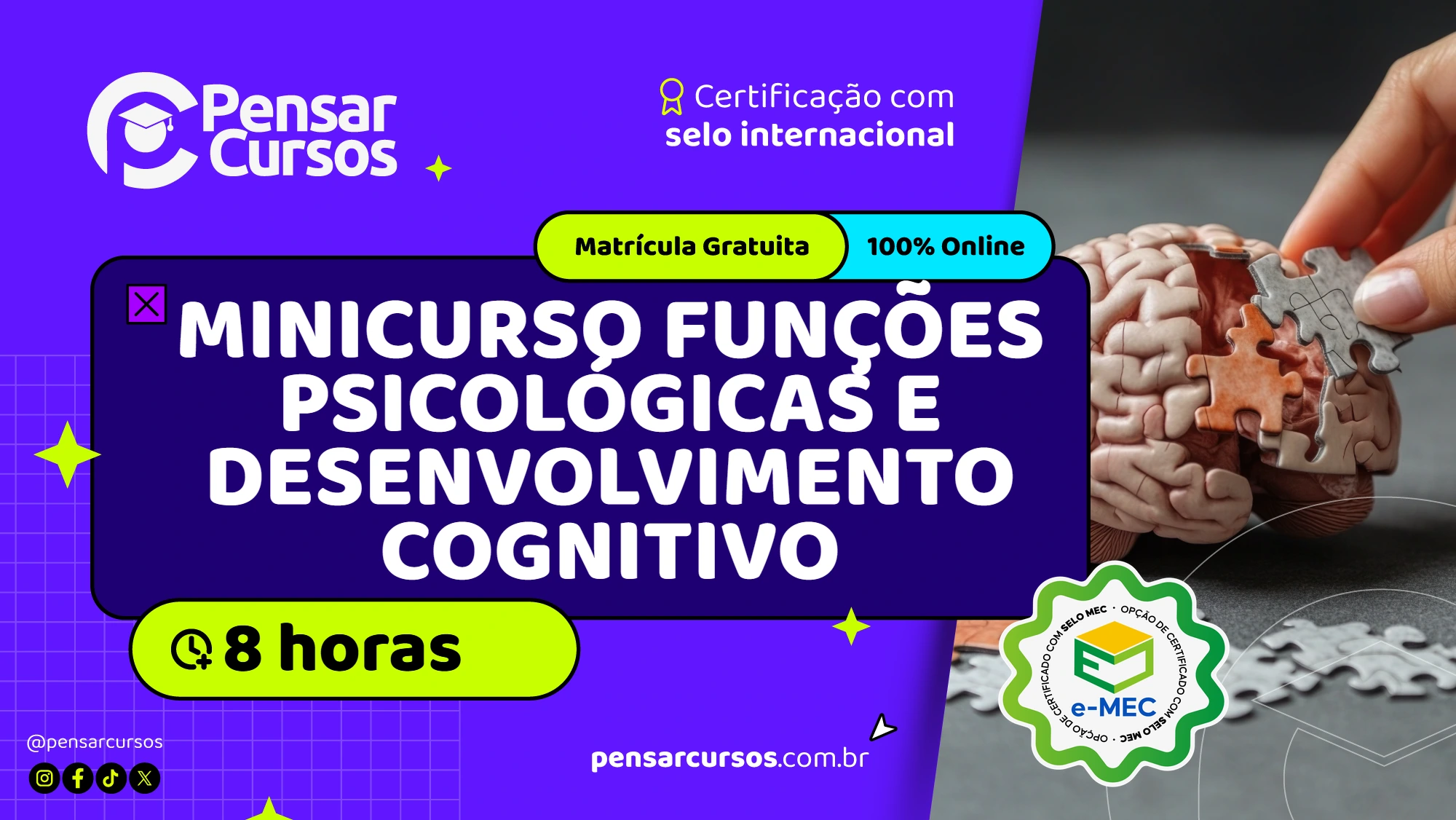 Minicurso Funções Psicológicas e Desenvolvimento Cognitivo