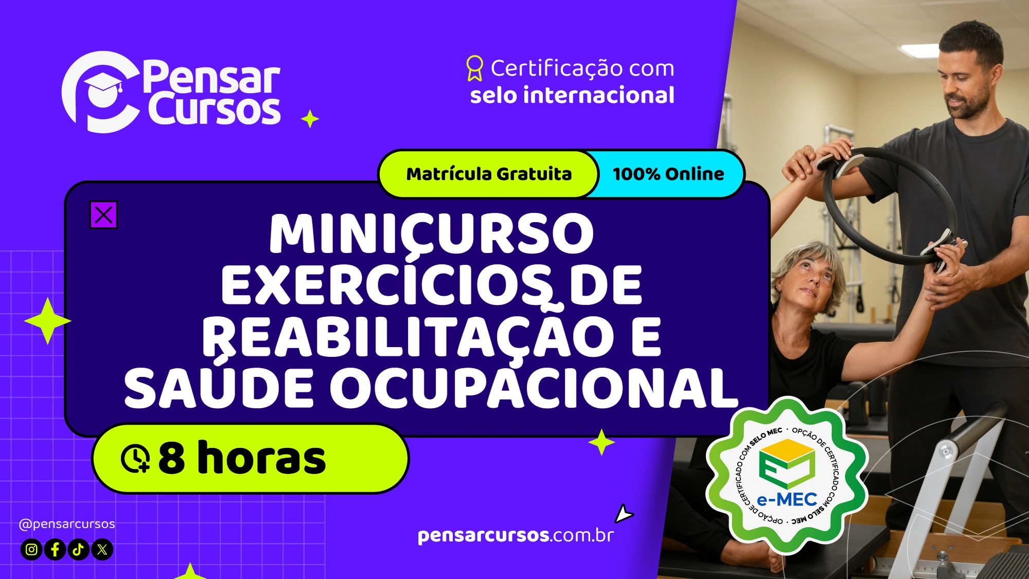 Minicurso Exercícios de Reabilitação e Saúde Ocupacional 