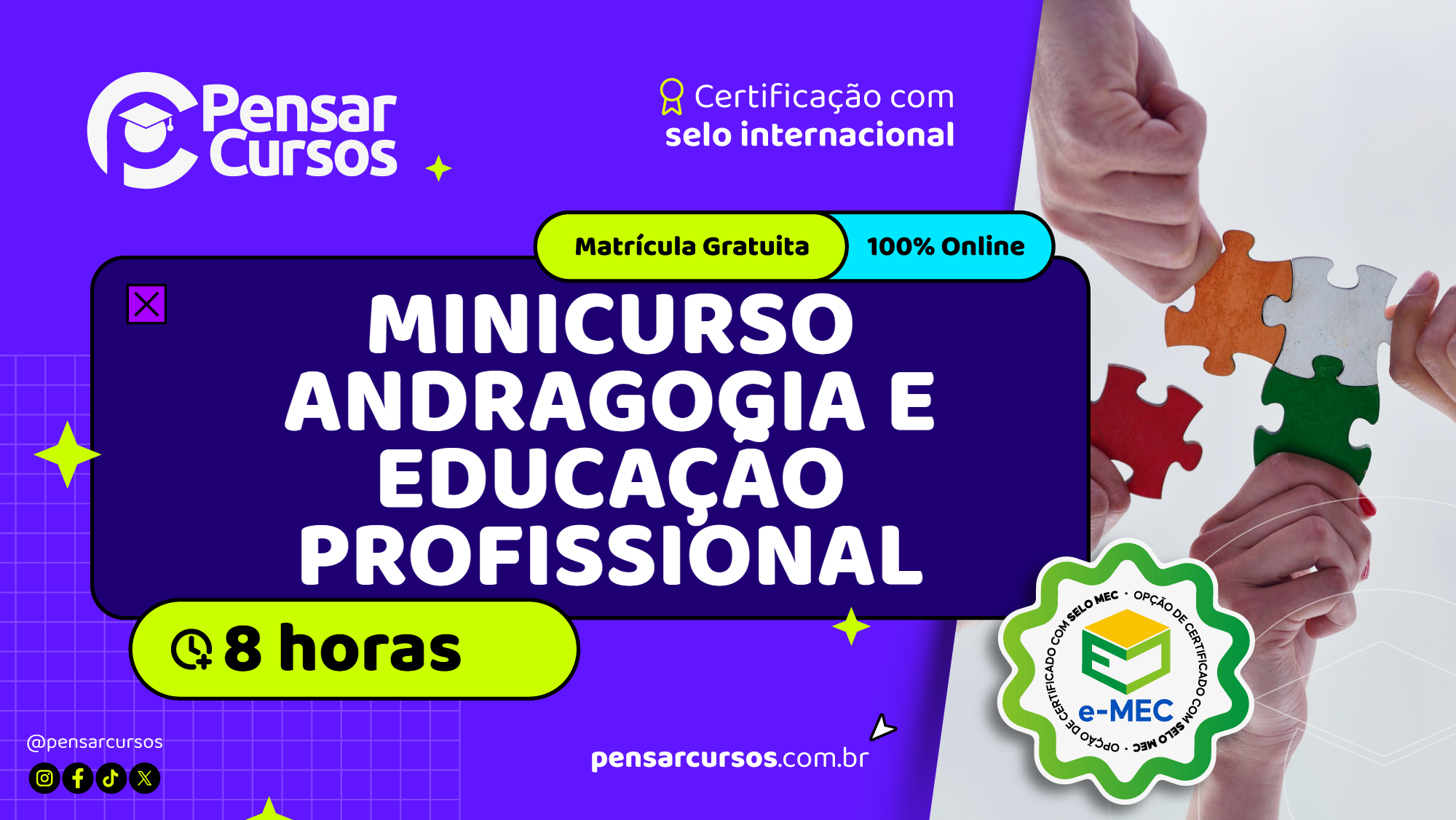 Minicurso Andragogia e Educação Profissional