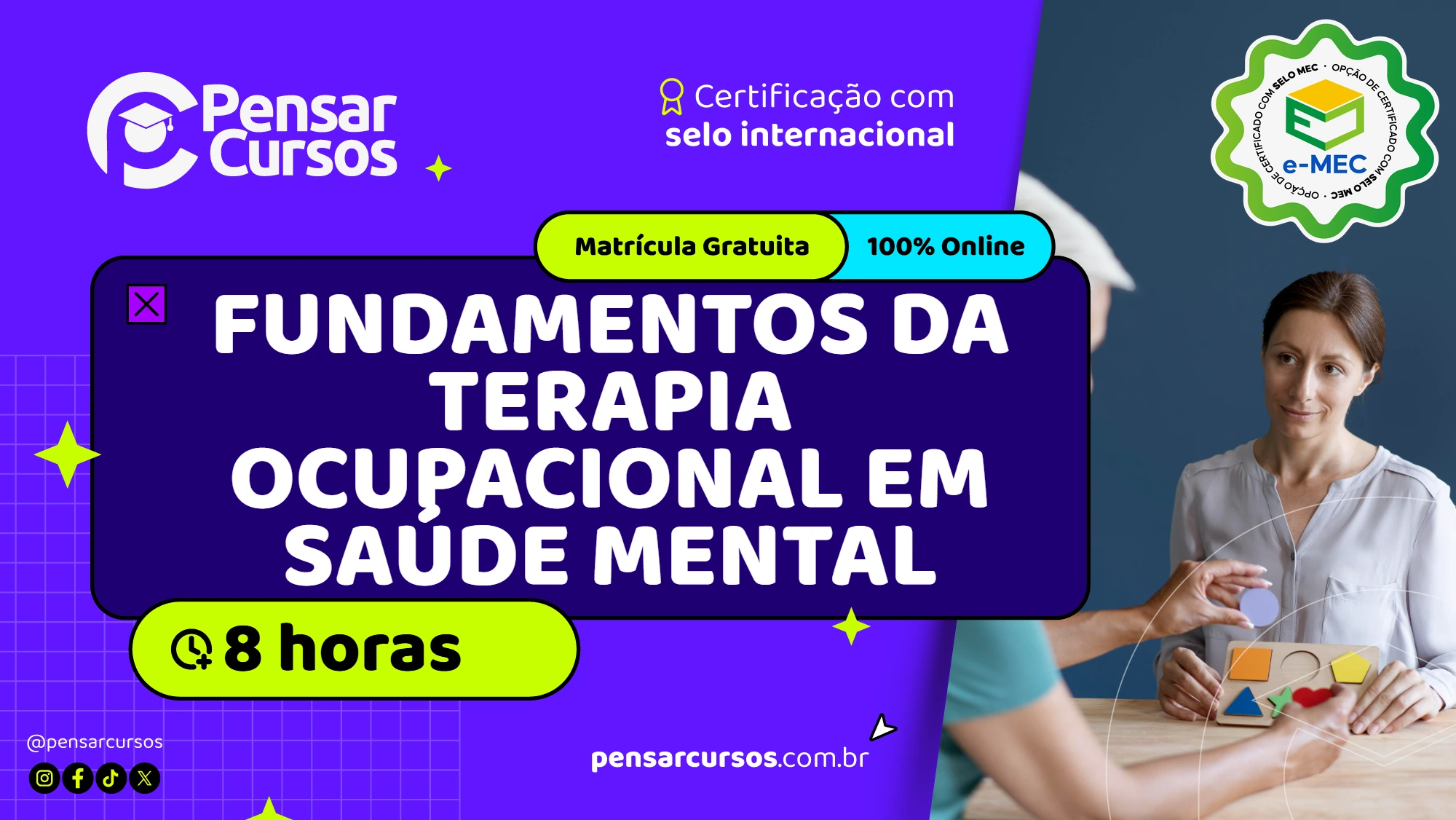 Minicurso de Fundamentos da Terapia Ocupacional em Saúde Mental
