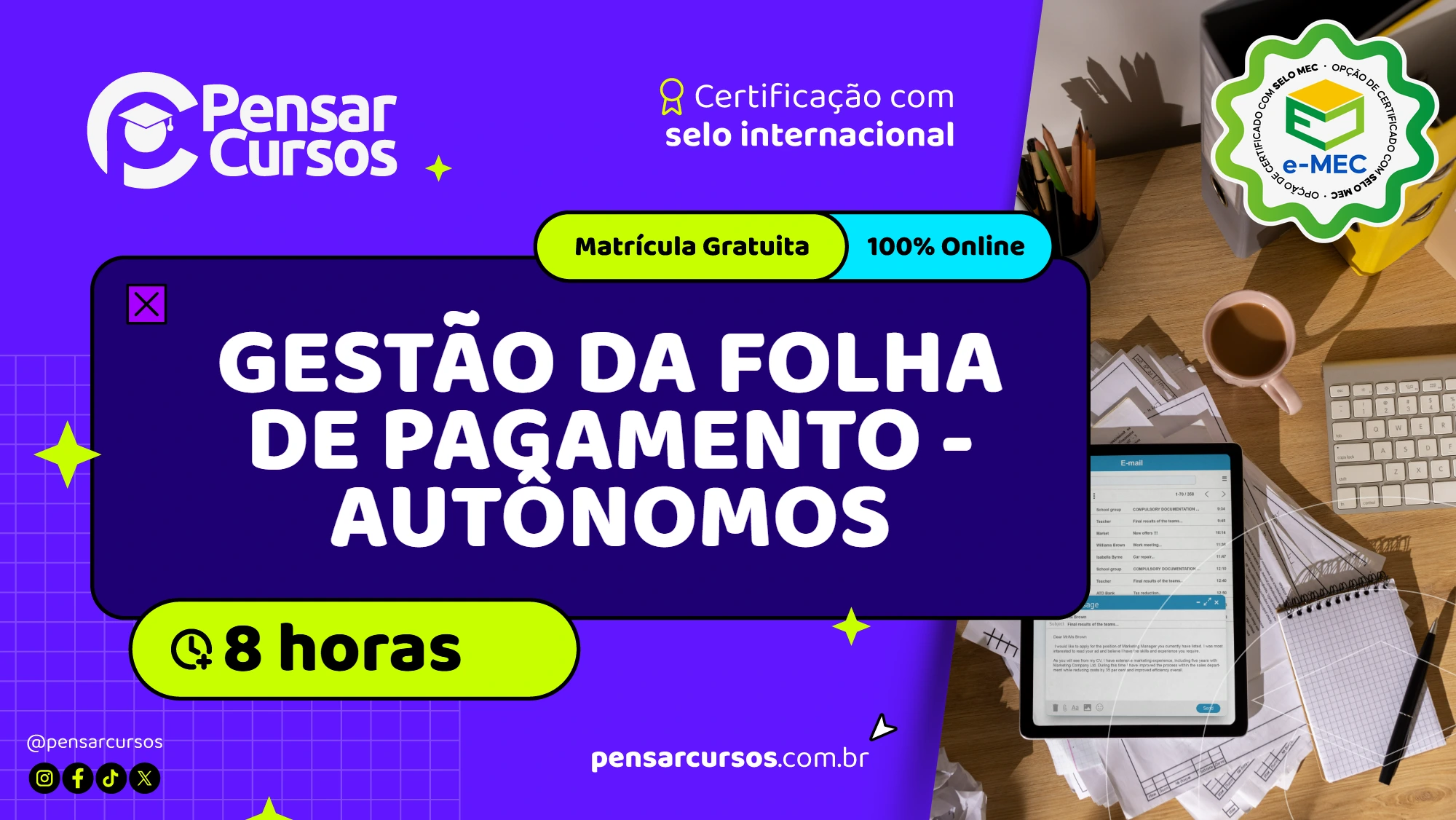 Minicurso Gestão da Folha de Pagamento - Autônomos
