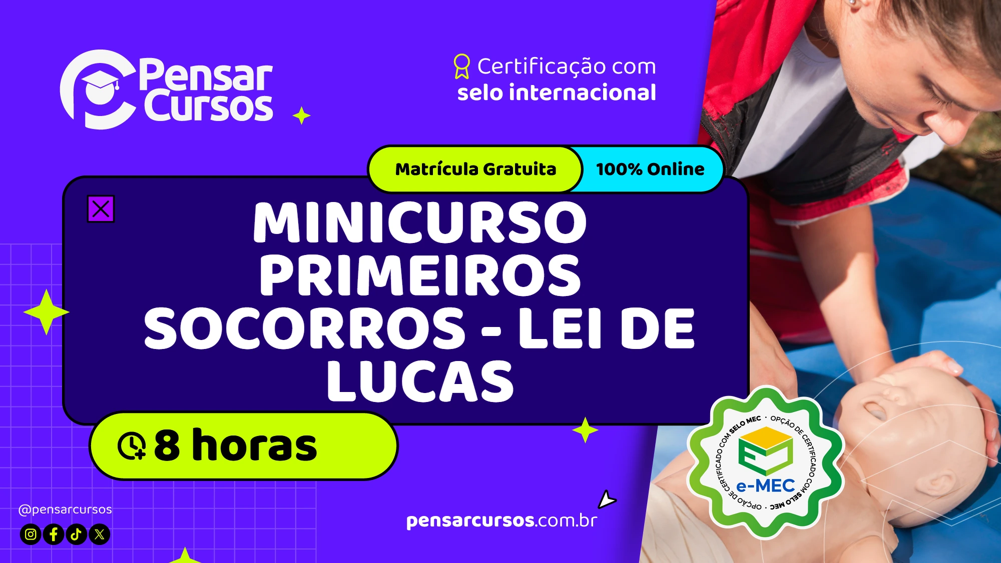 Minicurso Primeiros Socorros - Lei de Lucas