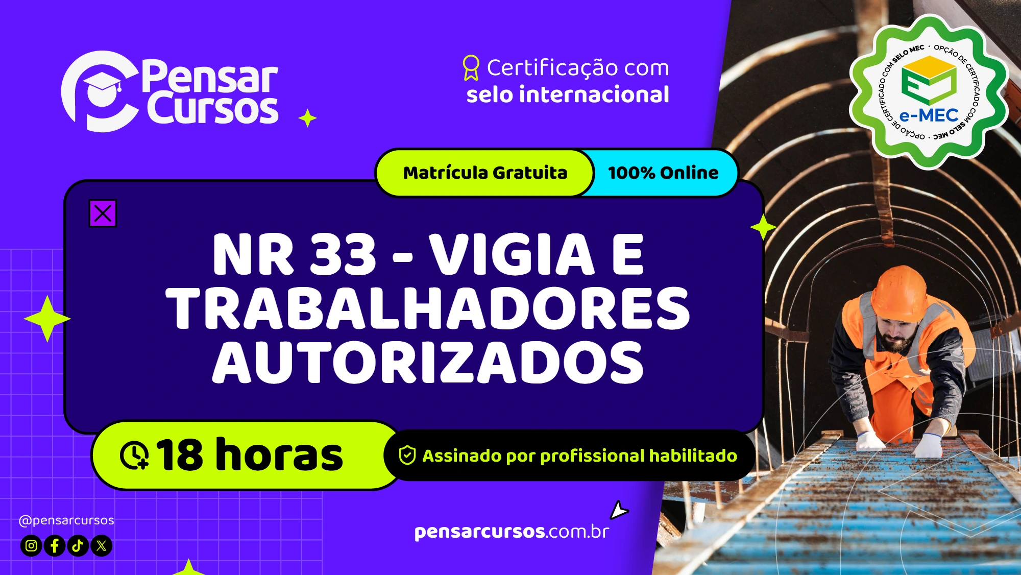 NR 33 - Vigia e Trabalhadores Autorizados. 