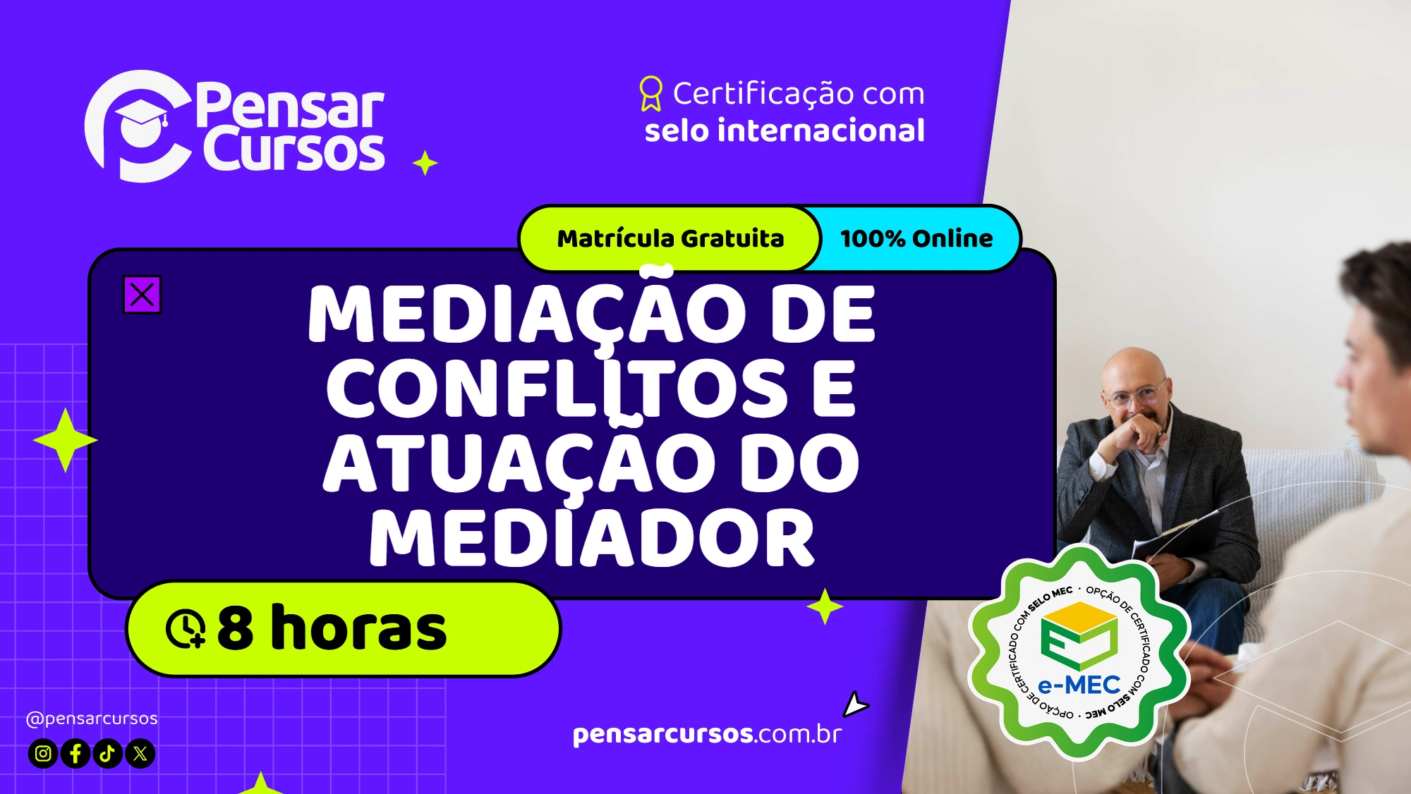 Minicurso Mediação de Conflitos e Atuação do Mediador