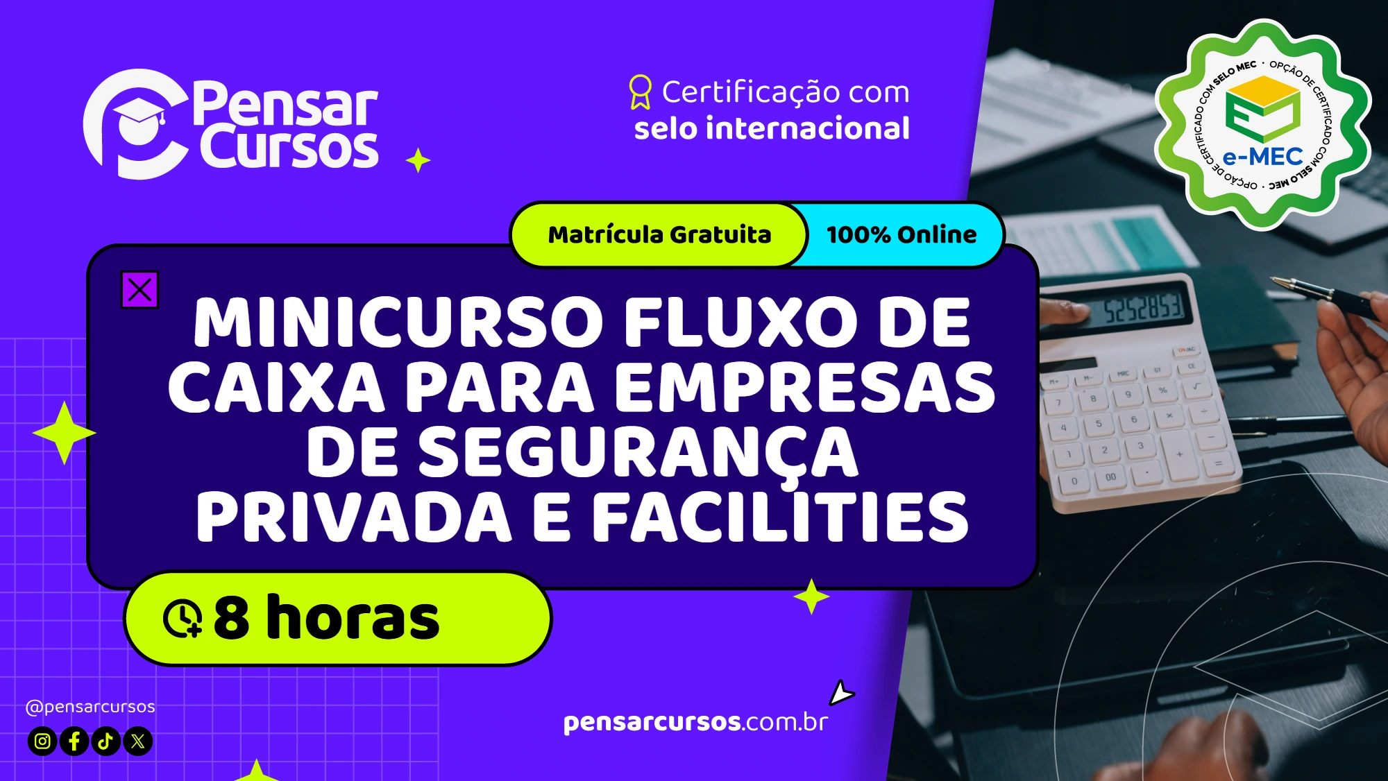 Minicurso Fluxo de Caixa para Empresas de Segurança Privada e Facilities