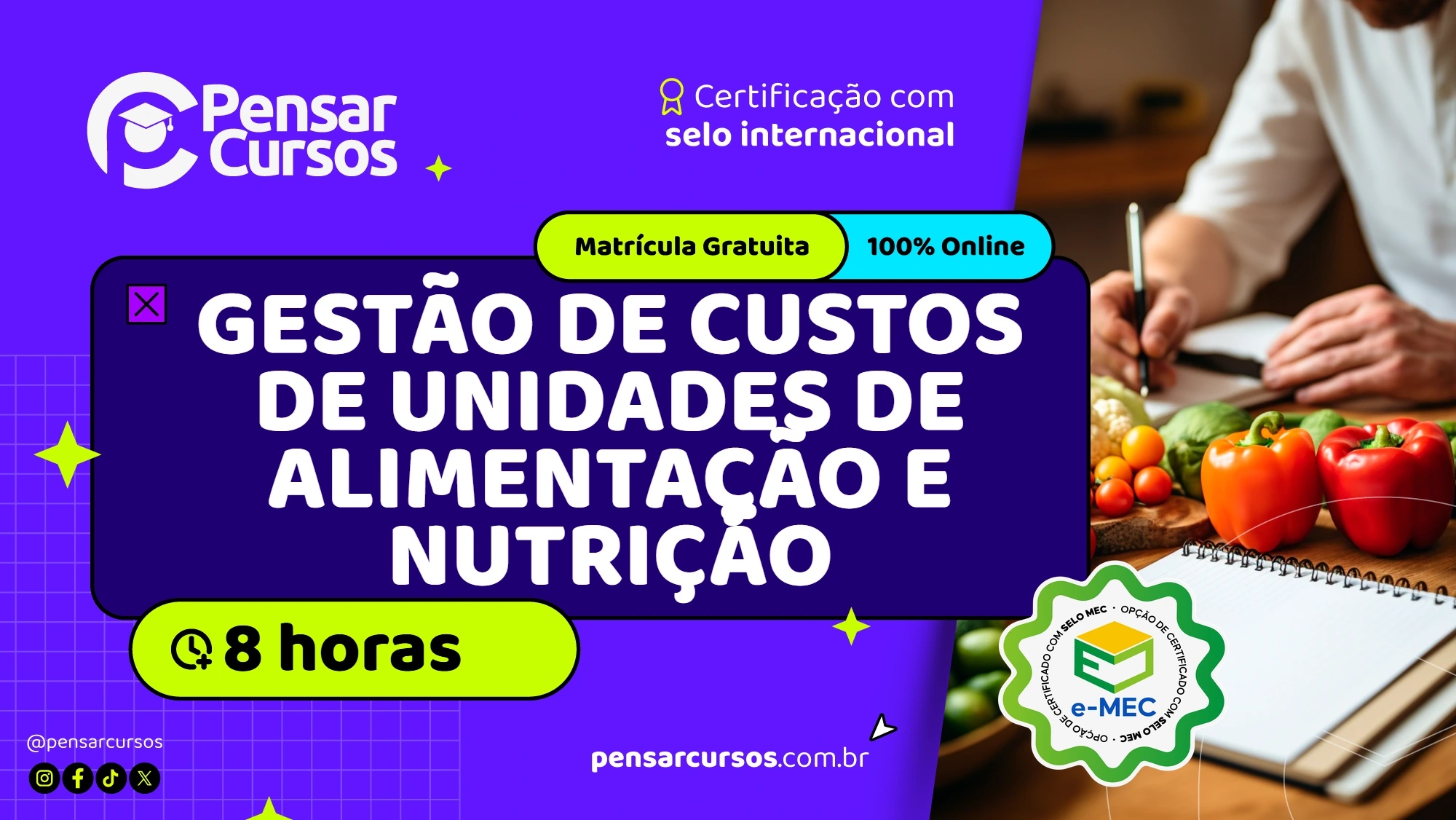 Minicurso Gestão de Custos de Unidades de Alimentação e Nutrição