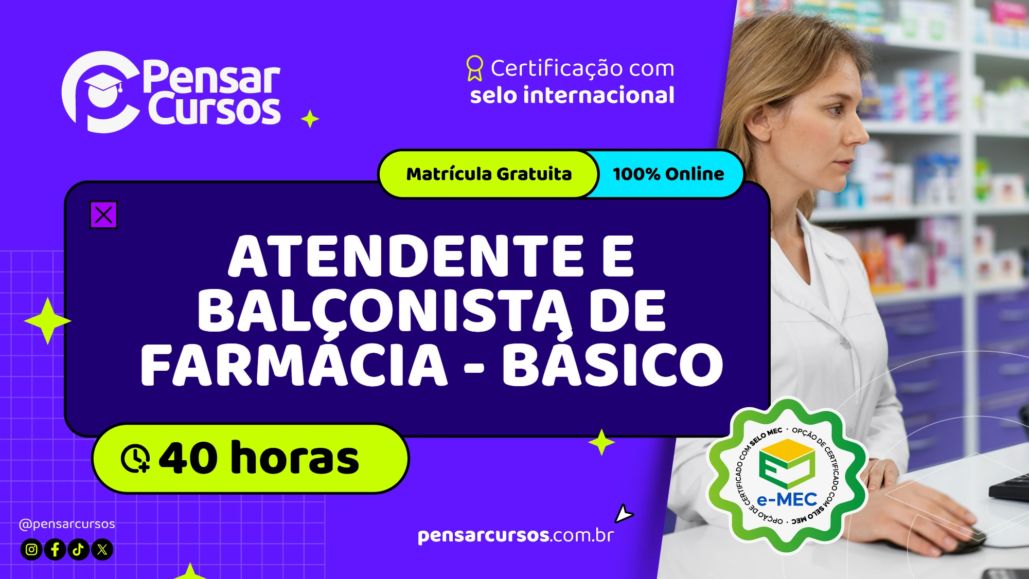 Atendente e Balconista de Farmácia - Básico