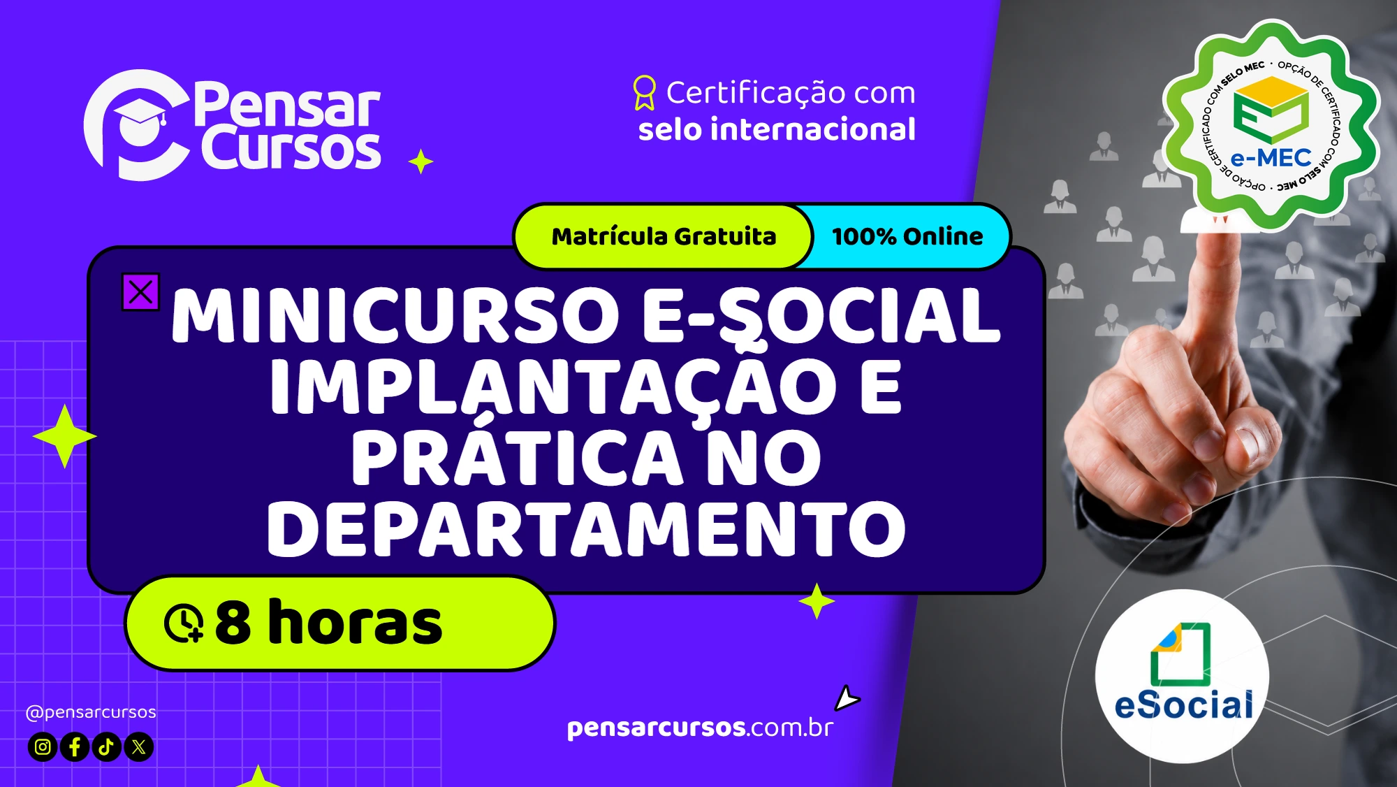Minicurso E-Social Implantação e Prática no Departamento