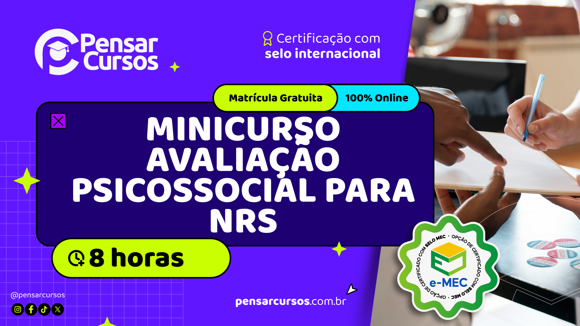 Minicurso Avaliação Psicossocial para NRs
