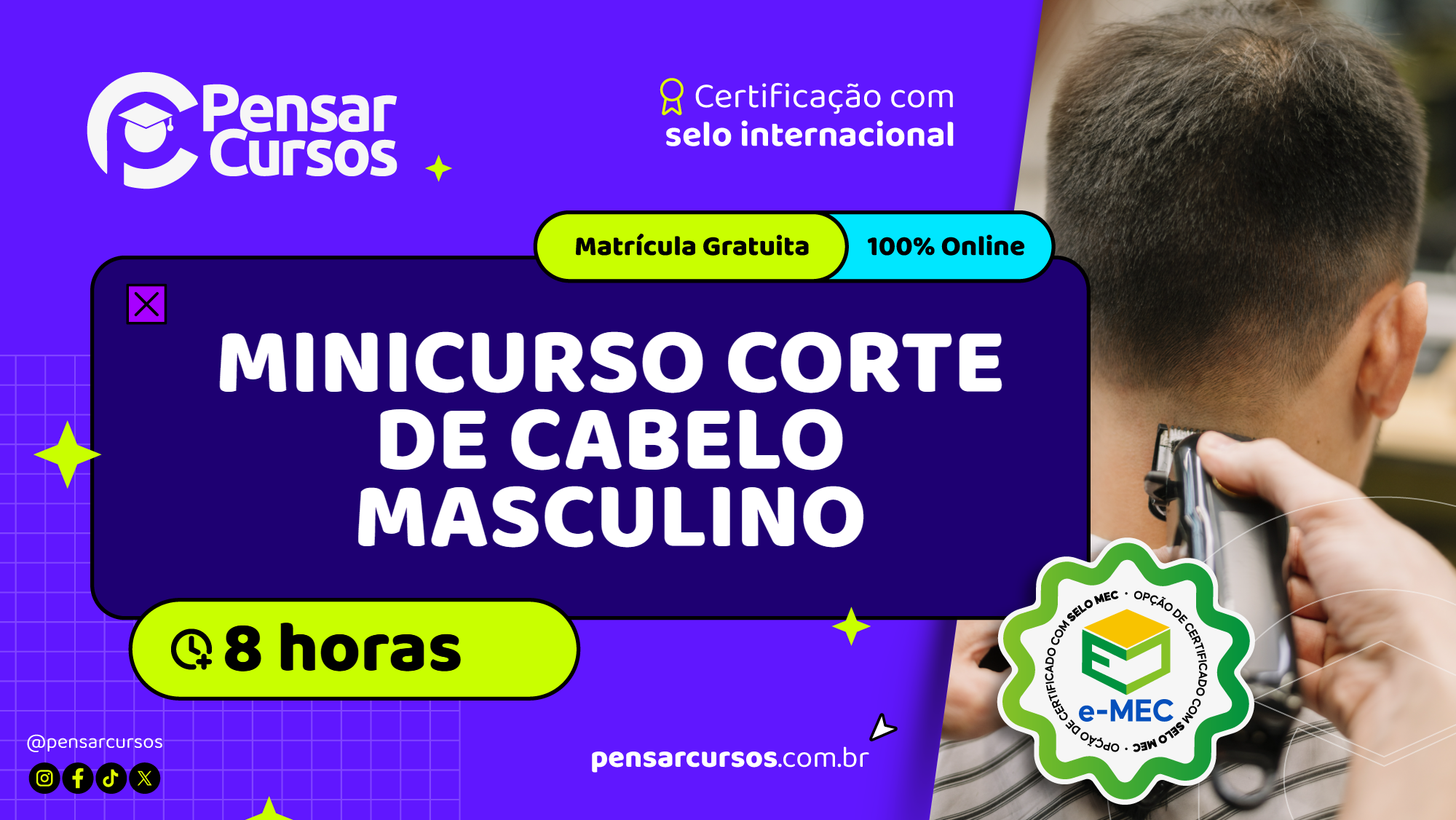 Minicurso Corte de Cabelo Masculino