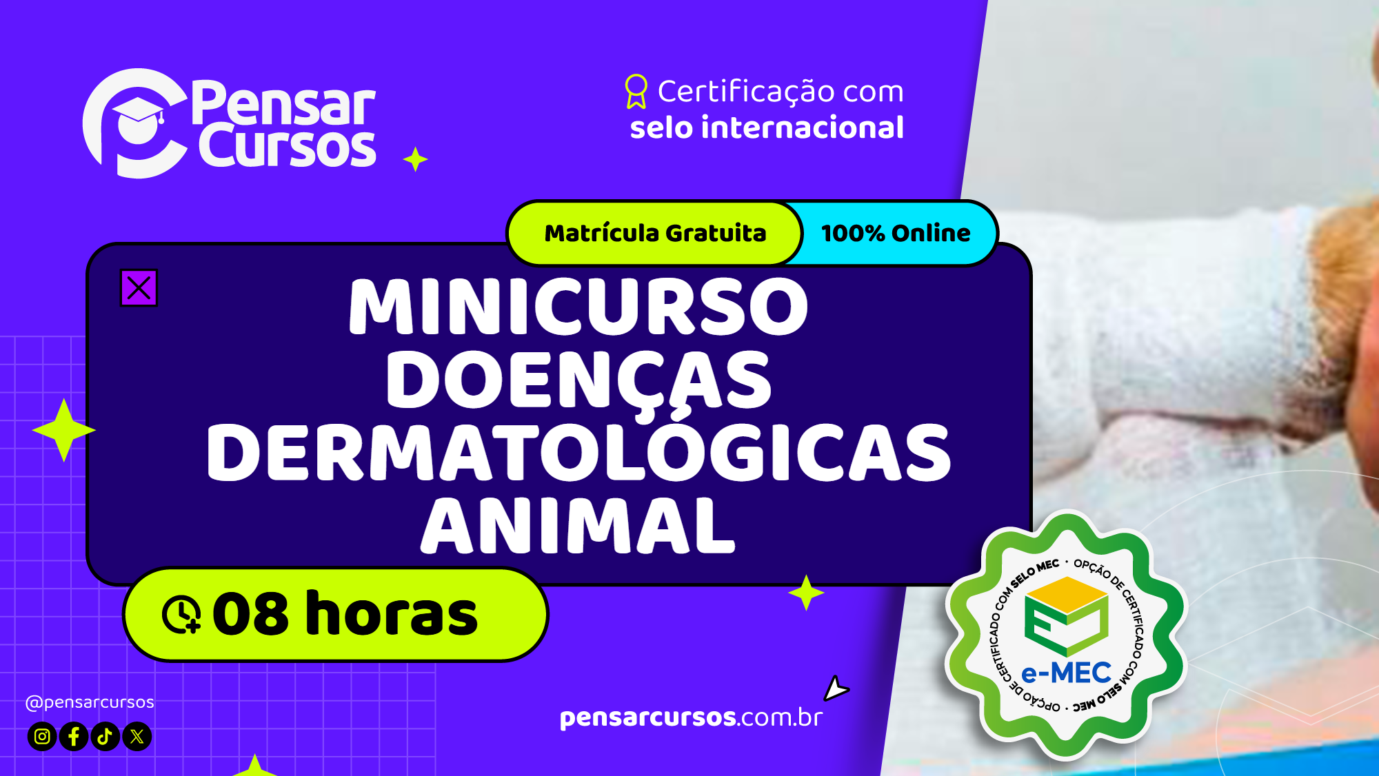 Minicurso Doenças Dermatológicas Animal