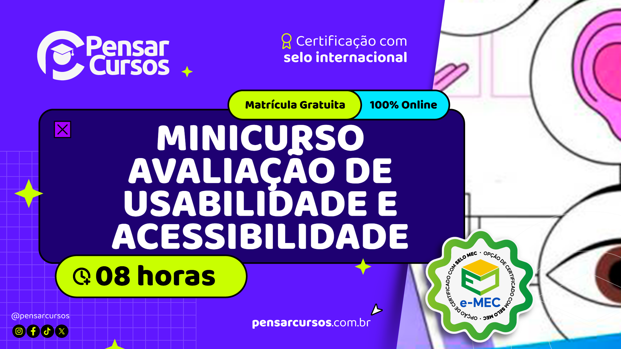 Minicurso Avaliação de Usabilidade e Acessibilidade