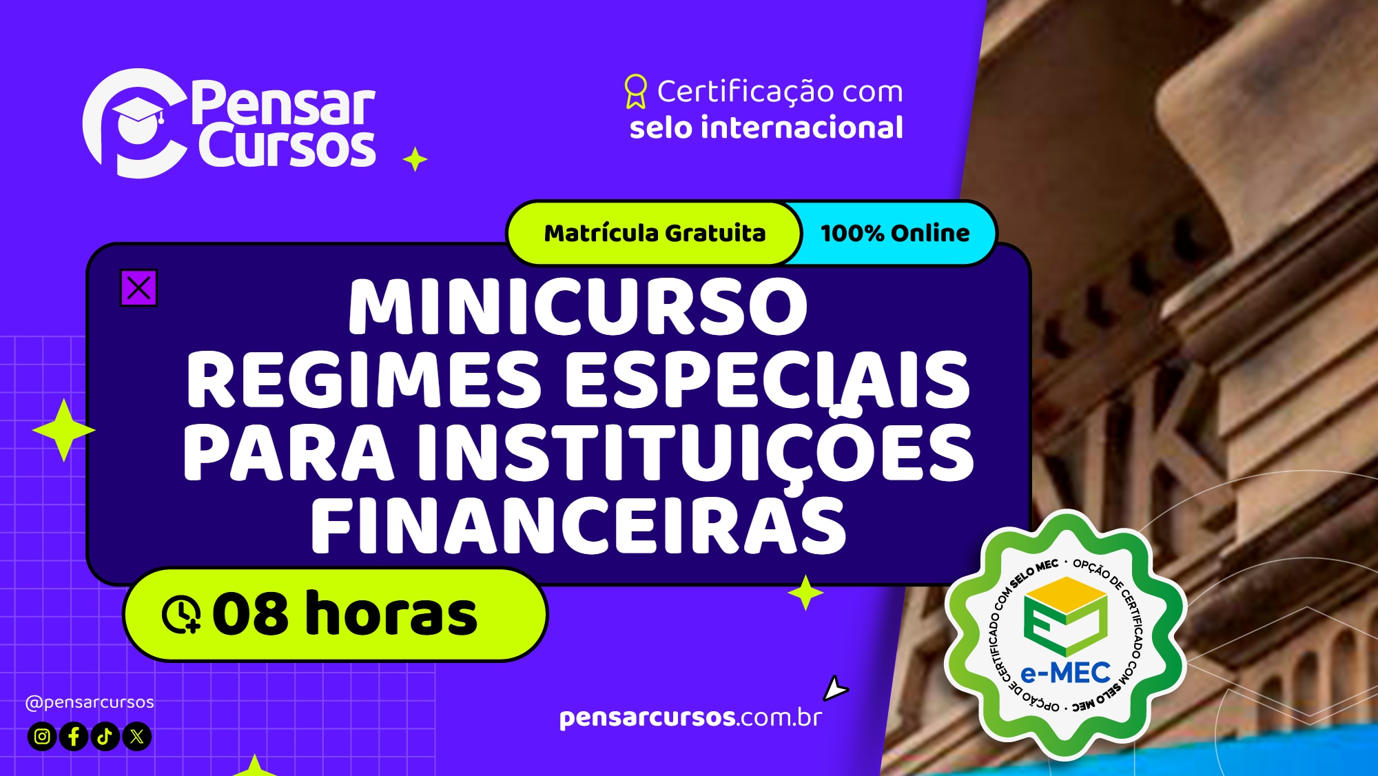 Minicurso Regimes Especiais para Instituições Financeiras