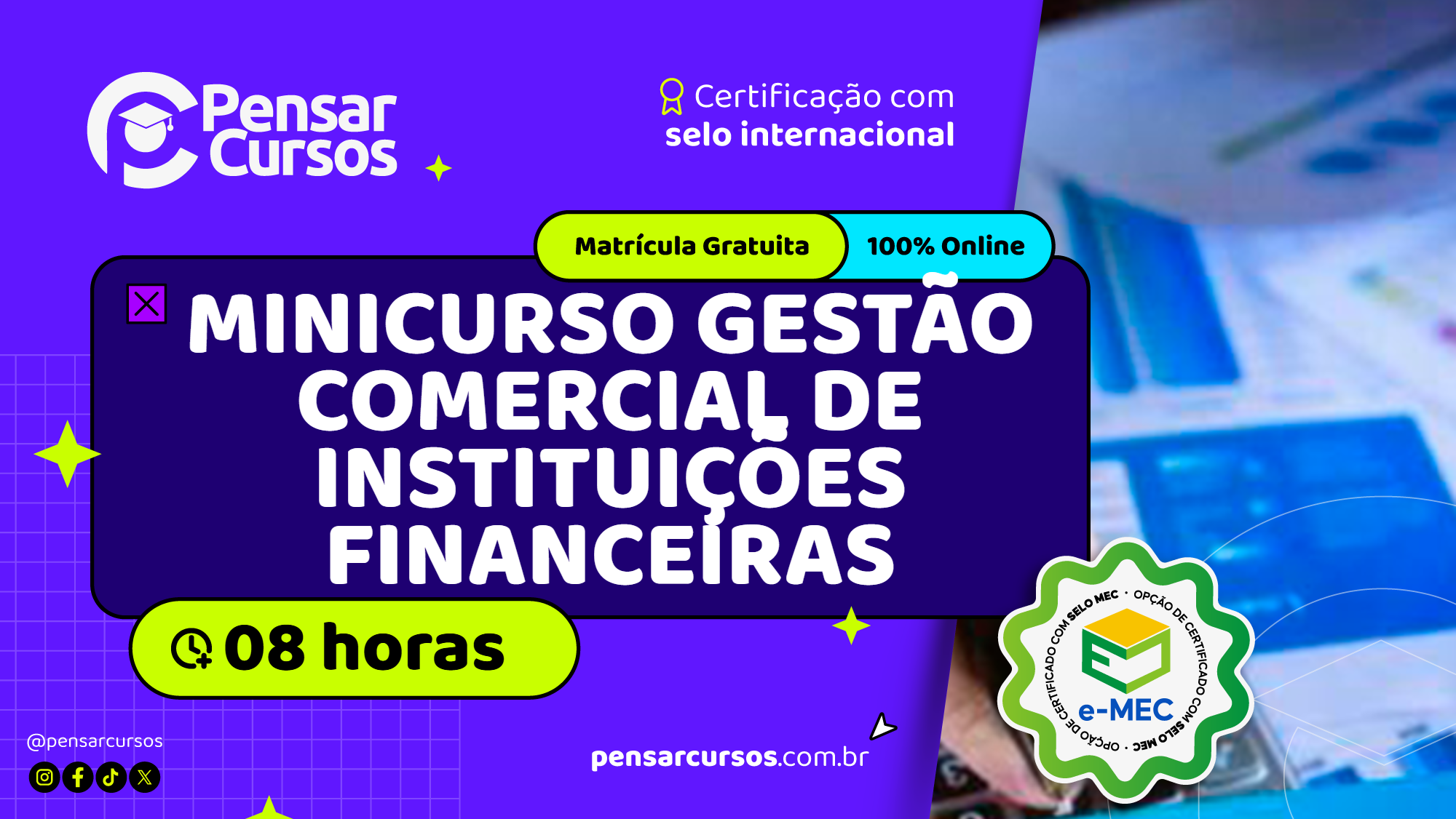 Minicurso Gestão Comercial de Instituições Financeiras
