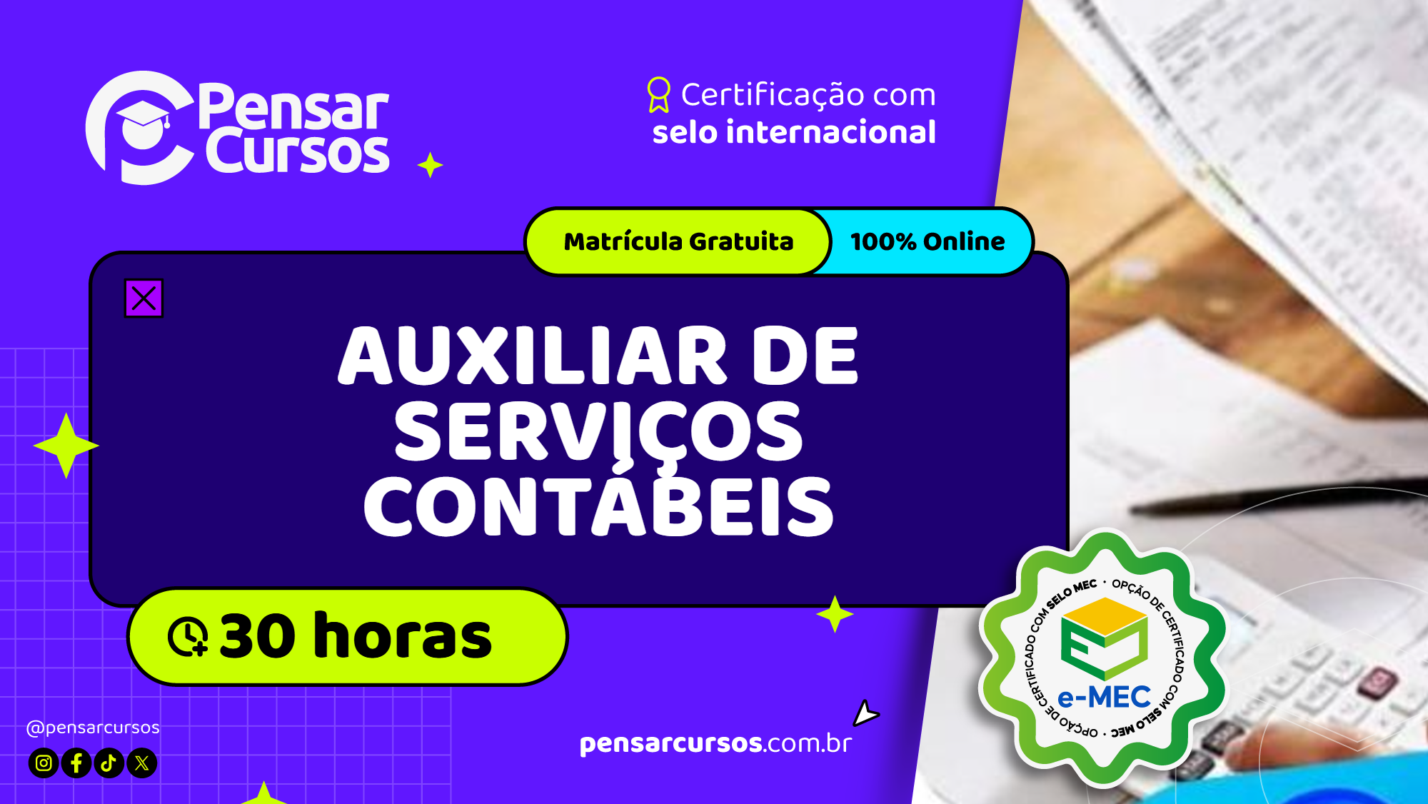 Auxiliar de Serviços Contábeis