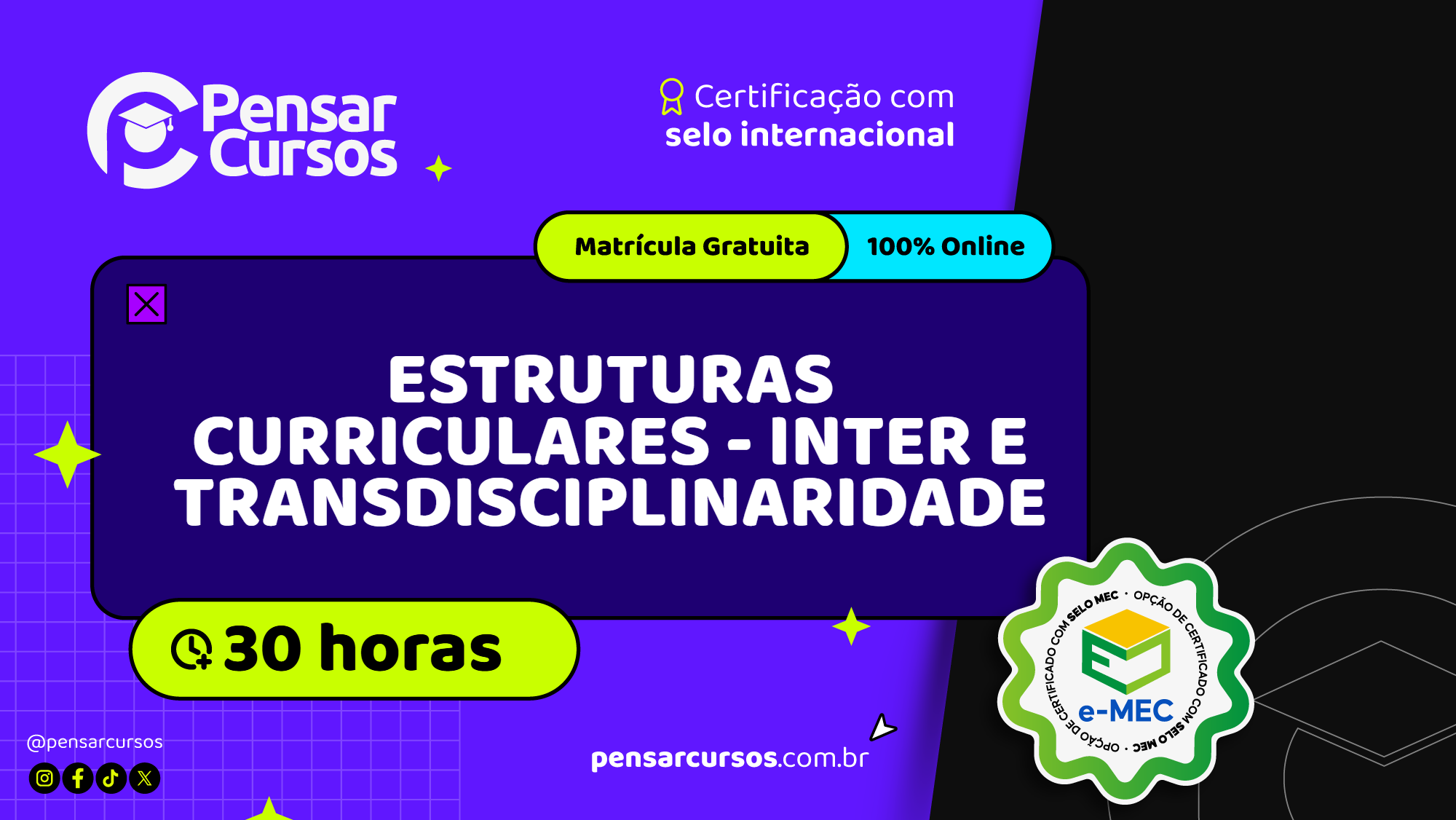 Estruturas Curriculares - Inter e Transdisciplinaridade