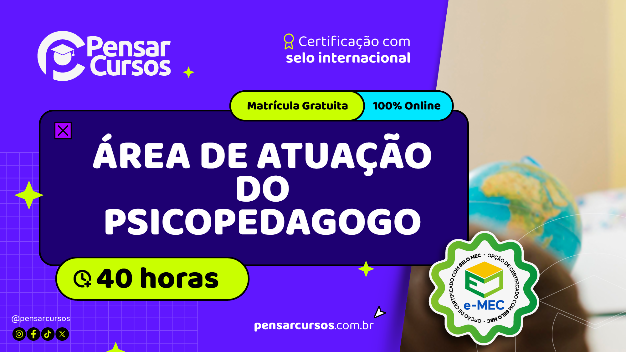 Área de Atuação do Psicopedagogo