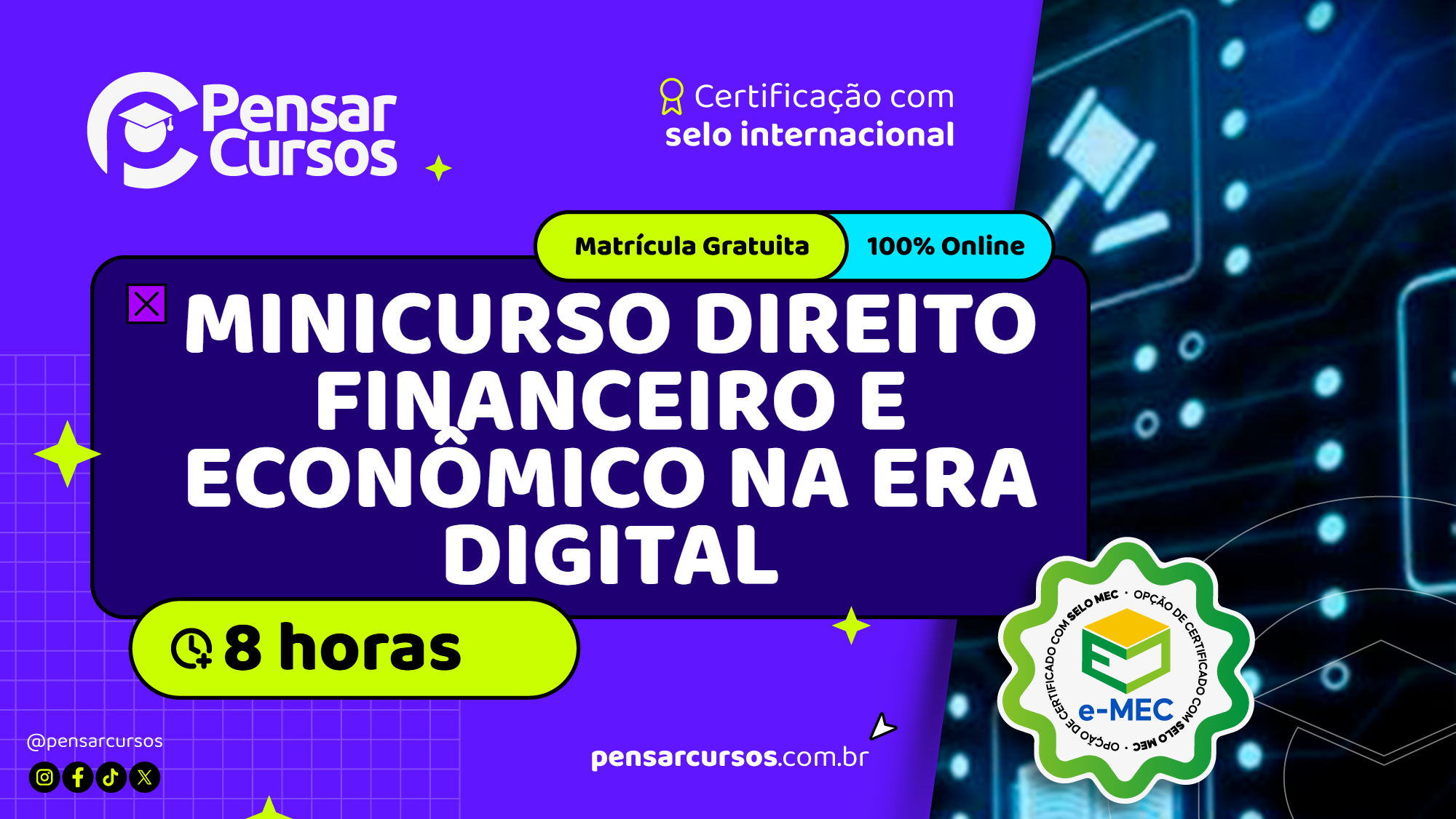 Minicurso Direito Financeiro e Econômico na Era Digital