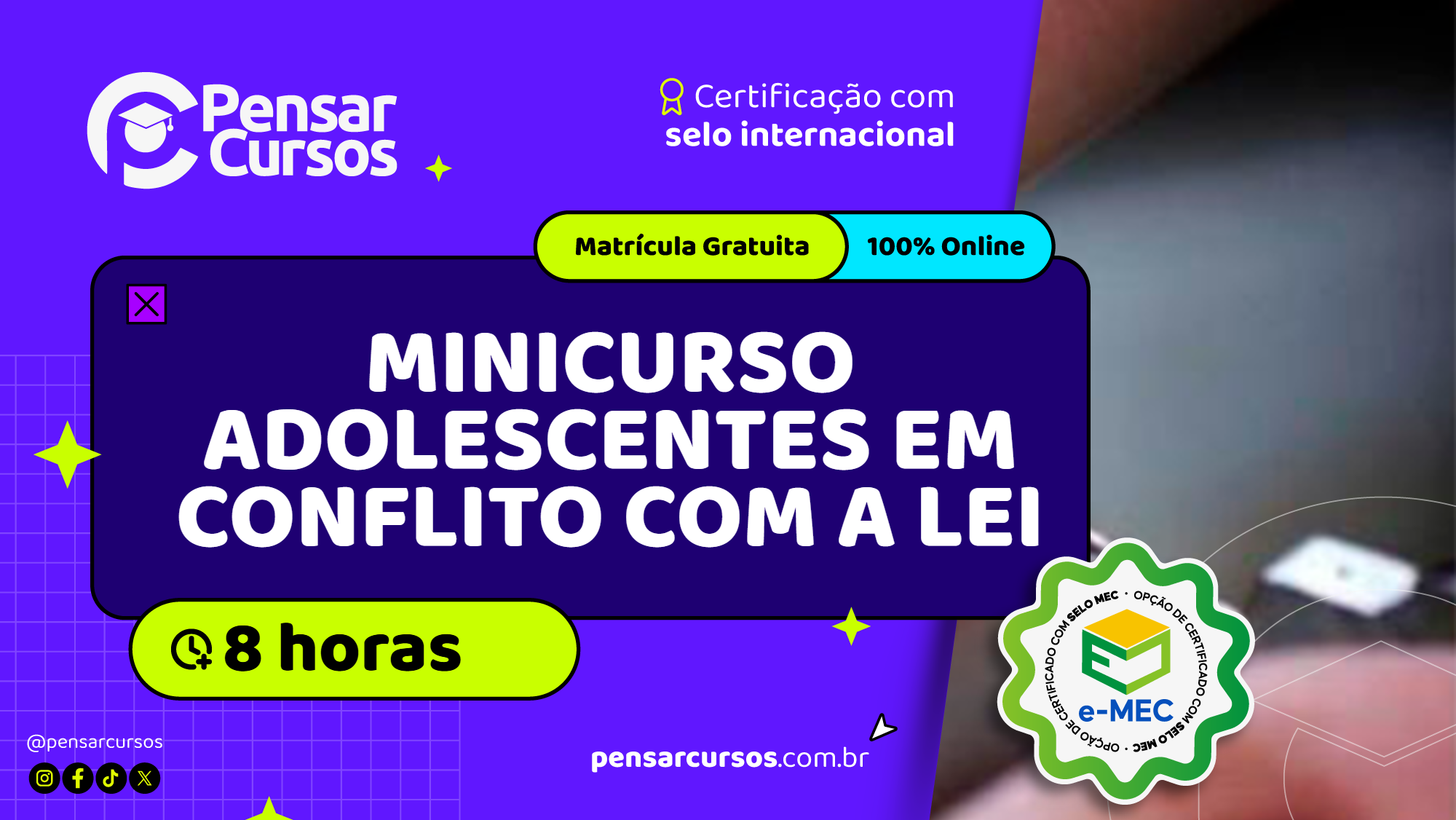 Minicurso Adolescentes em Conflito com a Lei