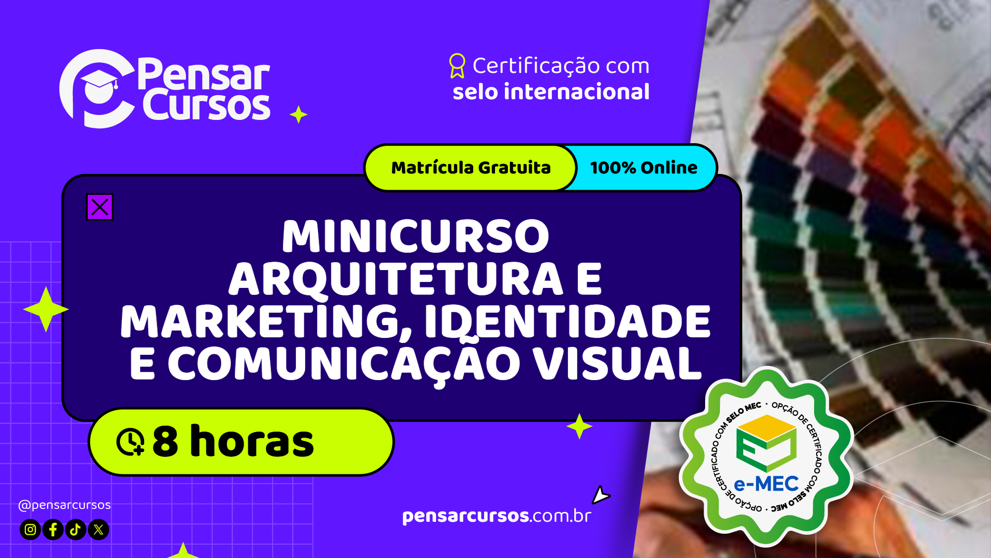 Minicurso Arquitetura e Marketing, Identidade e Comunicação Visual