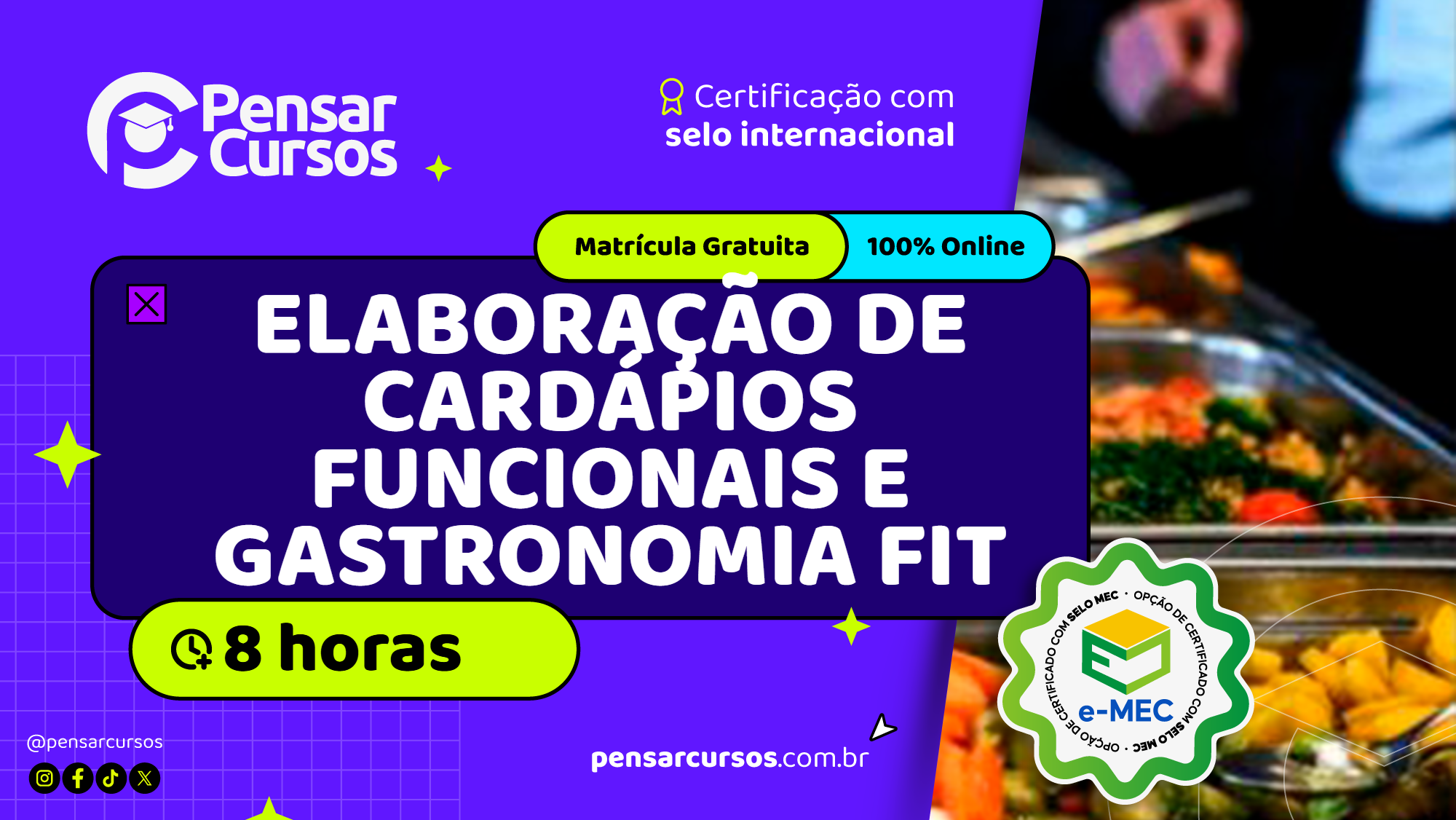 Minicurso Elaboração de Cardápios Funcionais e Gastronomia Fit
