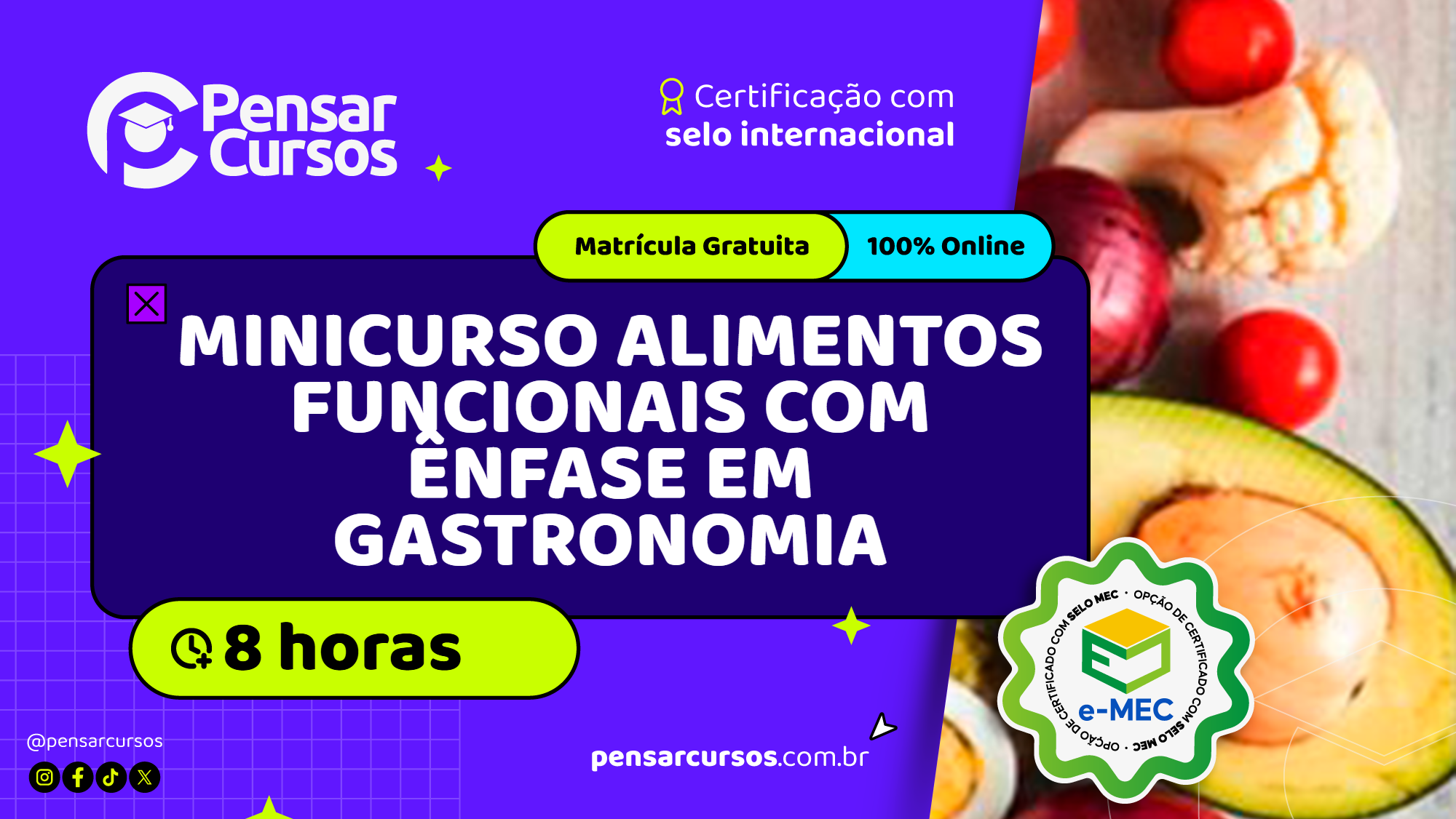 Minicurso Alimentos Funcionais com Ênfase em Gastronomia