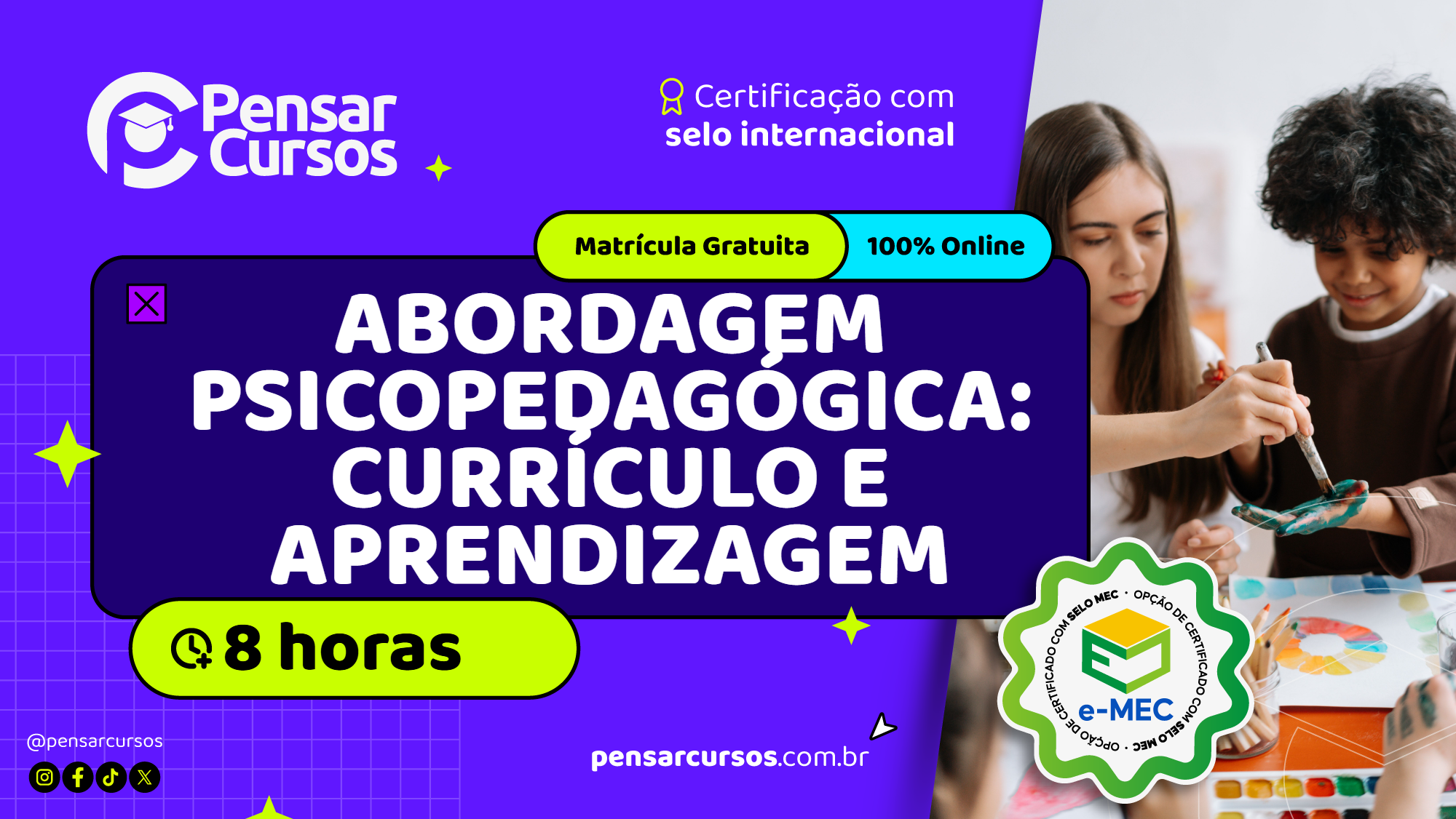 Minicurso de Abordagem Psicopedagógica: Currículo e Aprendizagem
