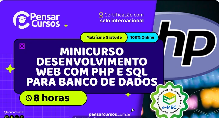 Minicurso Desenvolvimento Web com PHP e SQL para Banco de Dados