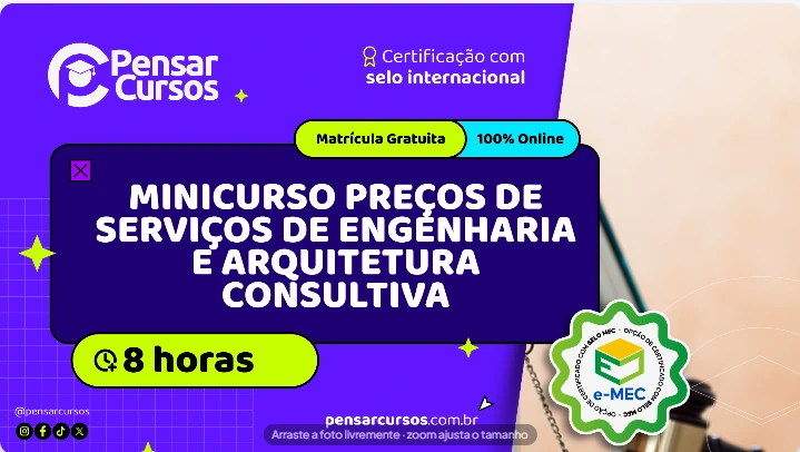 Minicurso Preços de Serviços  de Engenharia e Arquitetura Consultiva