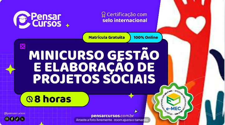 Minicurso Gestão e Elaboração de Projetos Sociais