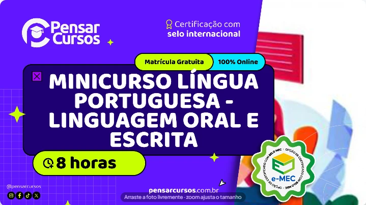 Minicurso Língua Portuguesa - Linguagem Oral e Escrita