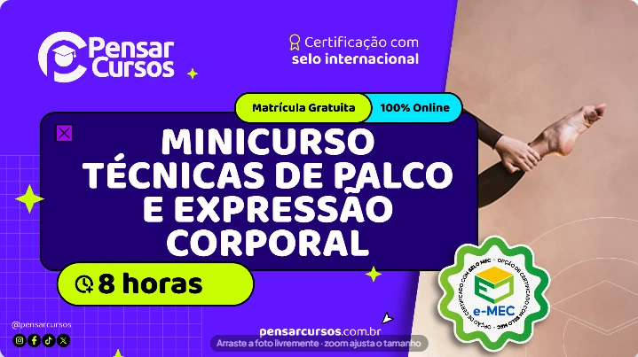 Minicurso Técnicas de Palco e Expressão Corporal