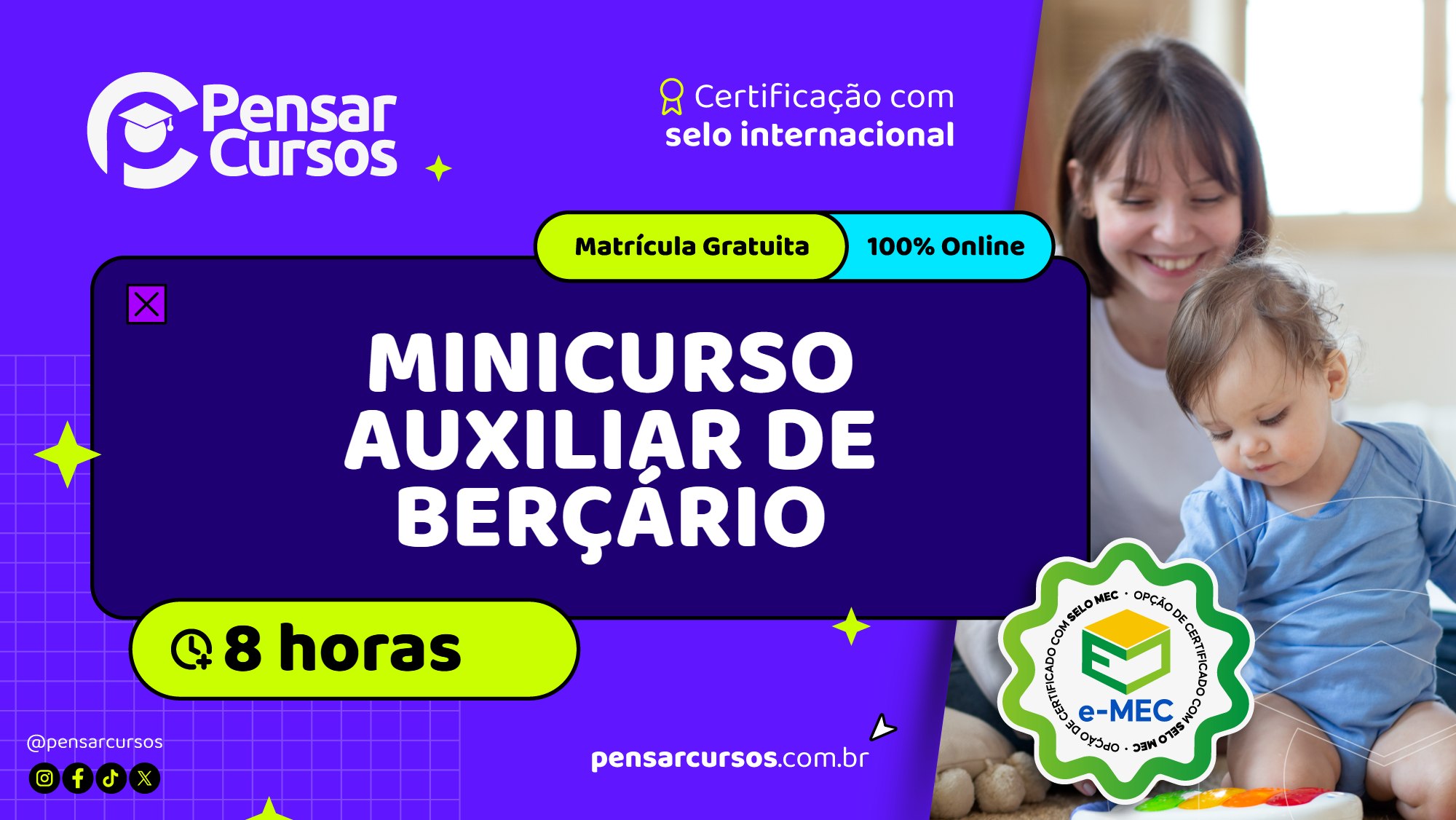 Minicurso Auxiliar de Berçário