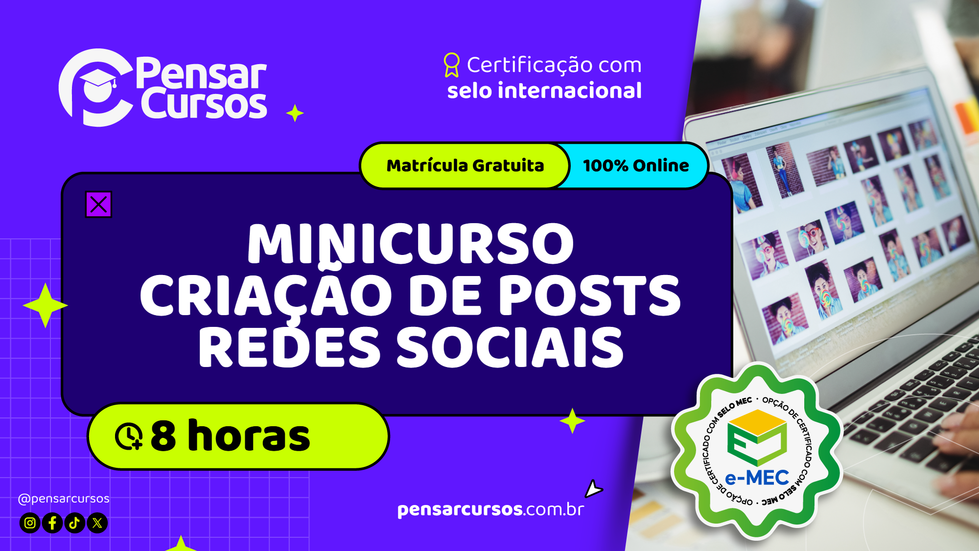 Minicurso Criação de Posts Redes Sociais