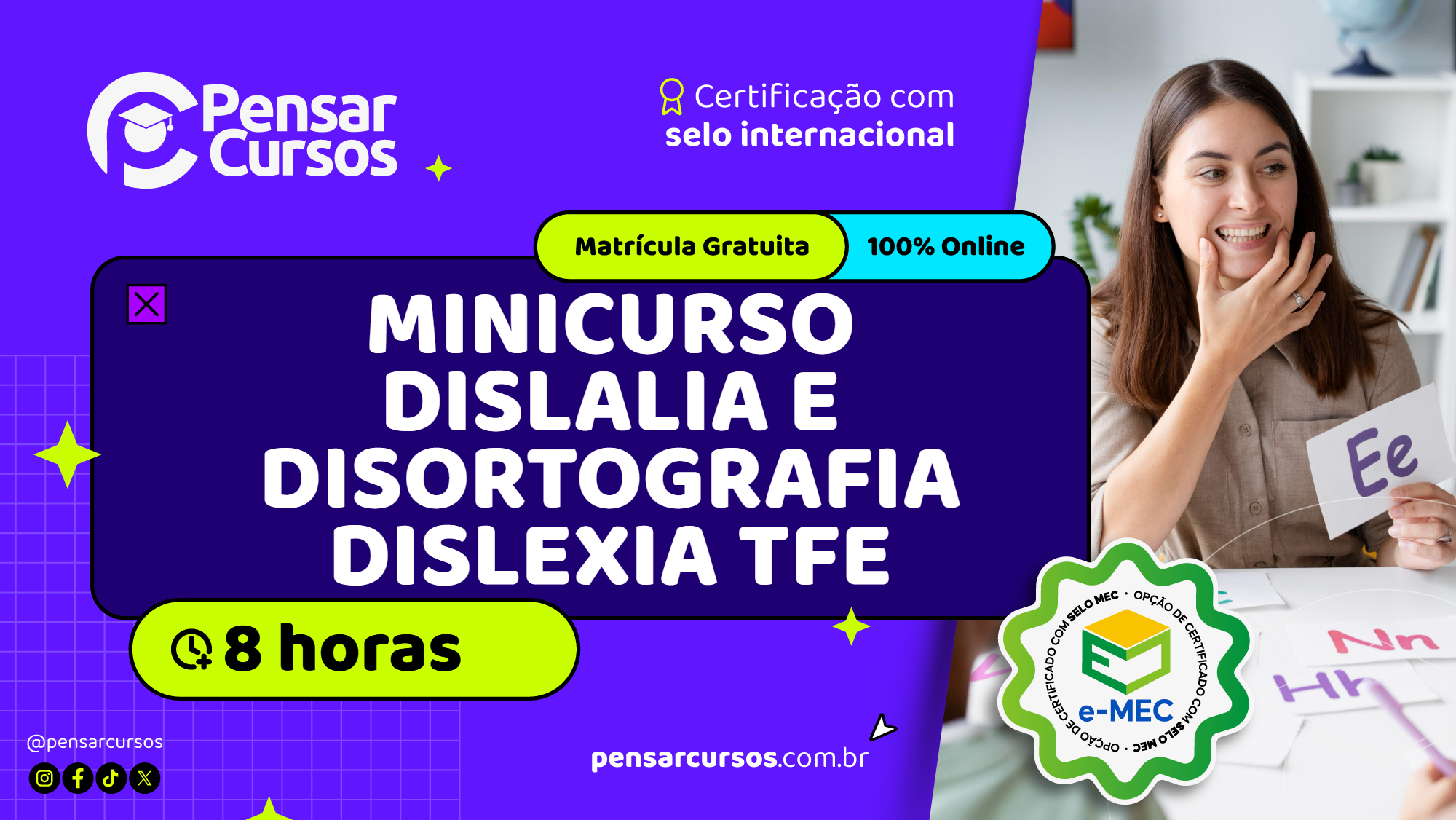 Minicurso Dislalia e Disortografia Dislexia TFE 